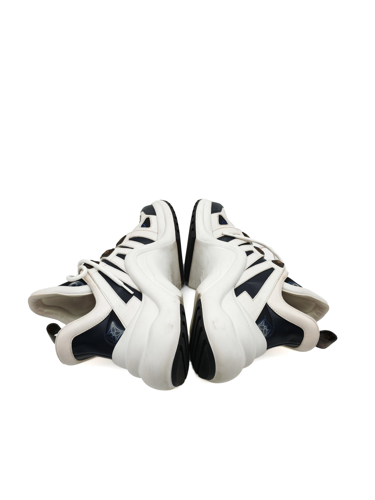 Louis Vuitton Monogram Archlight Sneakers in White and Navy Blue Size 37 EU (24cm)