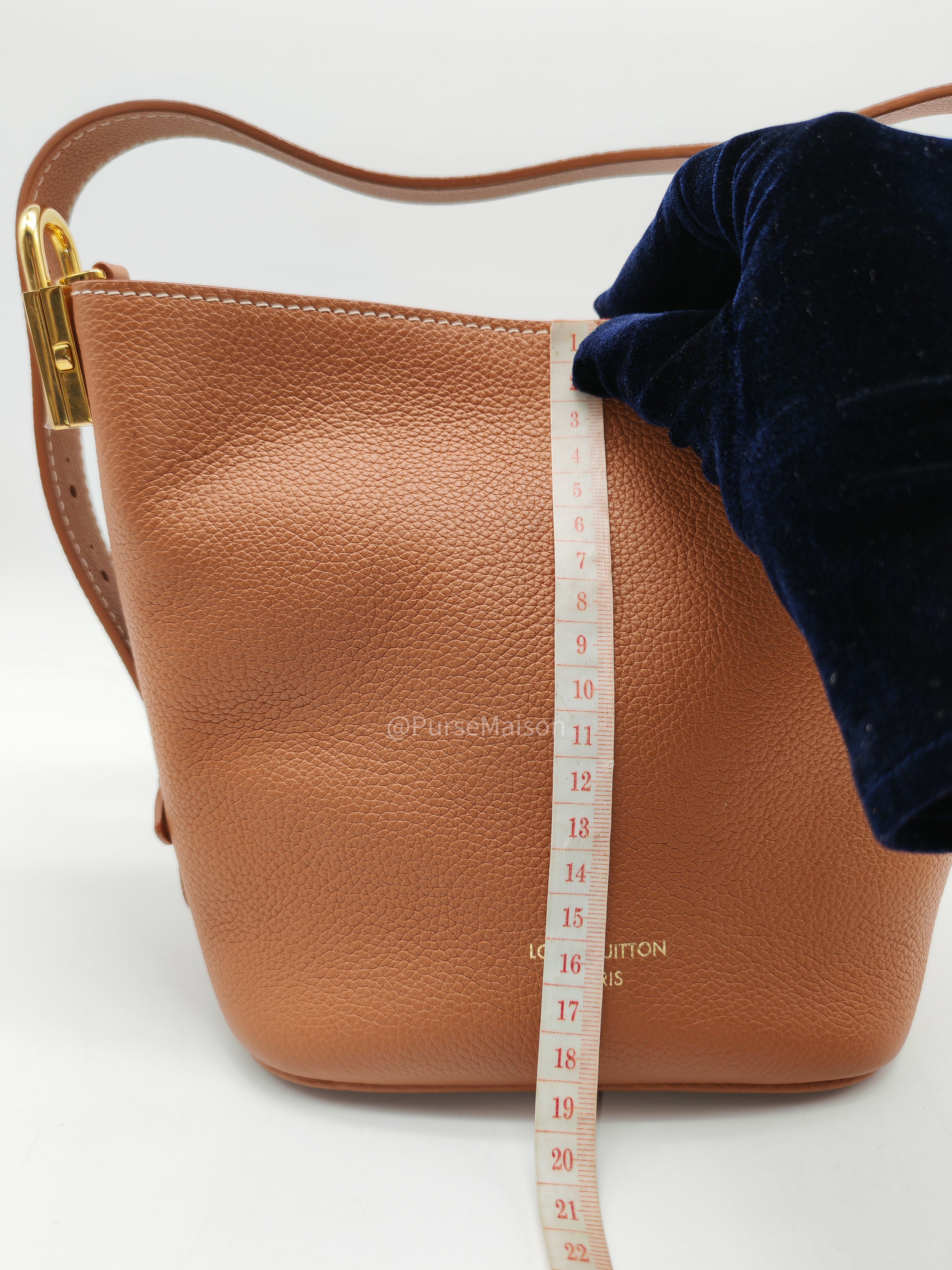 Louis Vuitton Low Key All BB in Cognac Grained Calfskin Leather and Gold Hardware Microchip