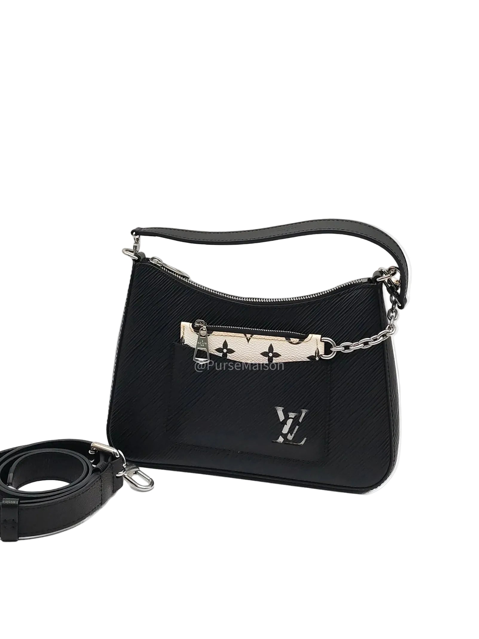 Louis Vuitton Marelle PM in Black Epi Leather Shoulder Bag (Microchip)