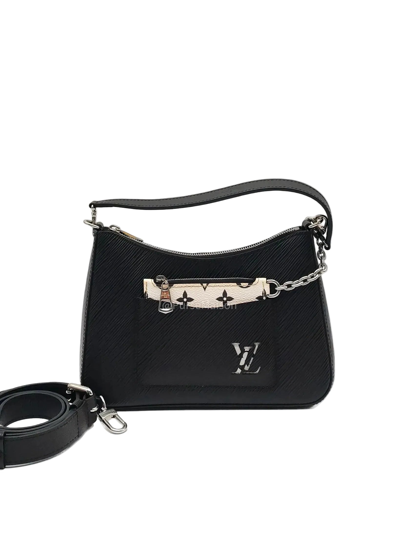 Louis Vuitton Marelle PM in Black Epi Leather Shoulder Bag (Microchip)