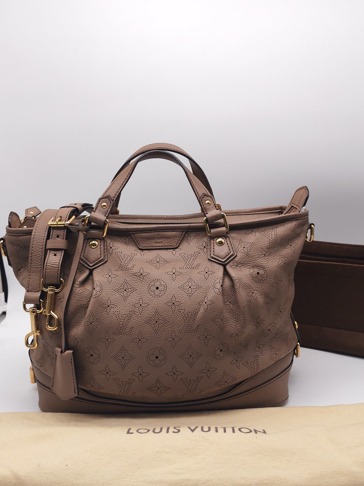 Louis Vuitton Stellar PM Bag in Monogram Mahina Leather and Gold Hardware