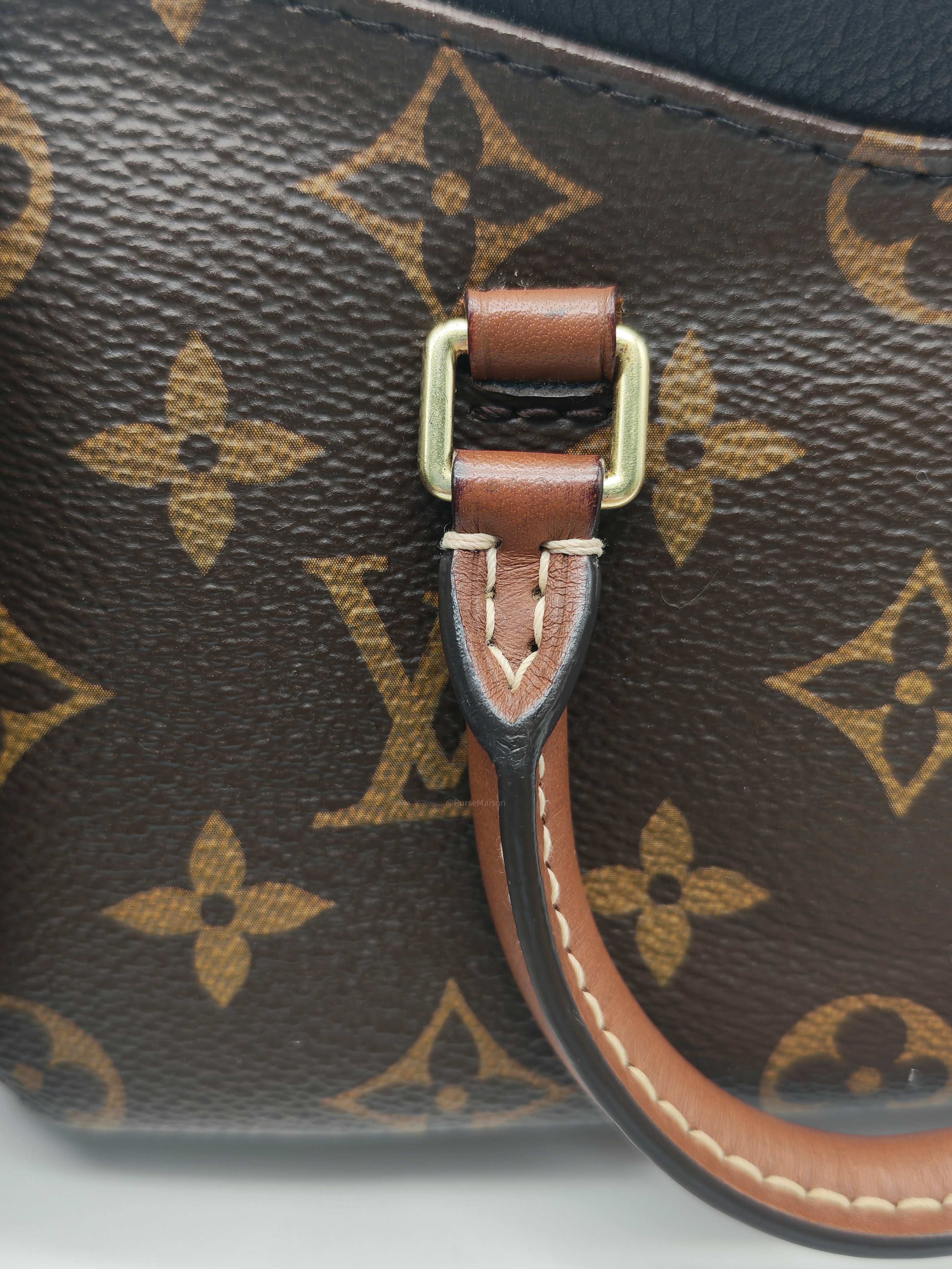 Louis Vuitton Nano Pallas Two Way Hand Bag in Monogram Canvas and Gold Hardware (Datecode: SN5115)