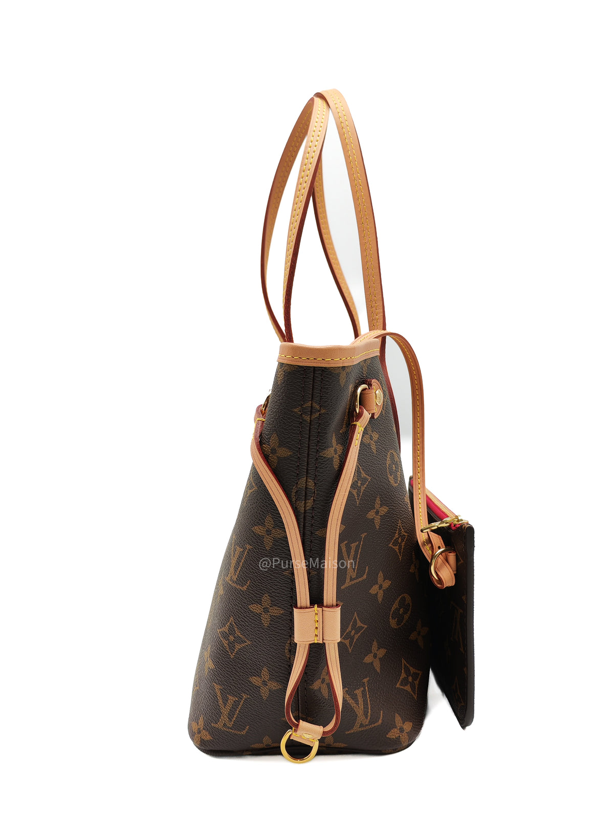 Louis Vuitton Neverfull PM in Monogram Canvas and Gold Hardware Microchip