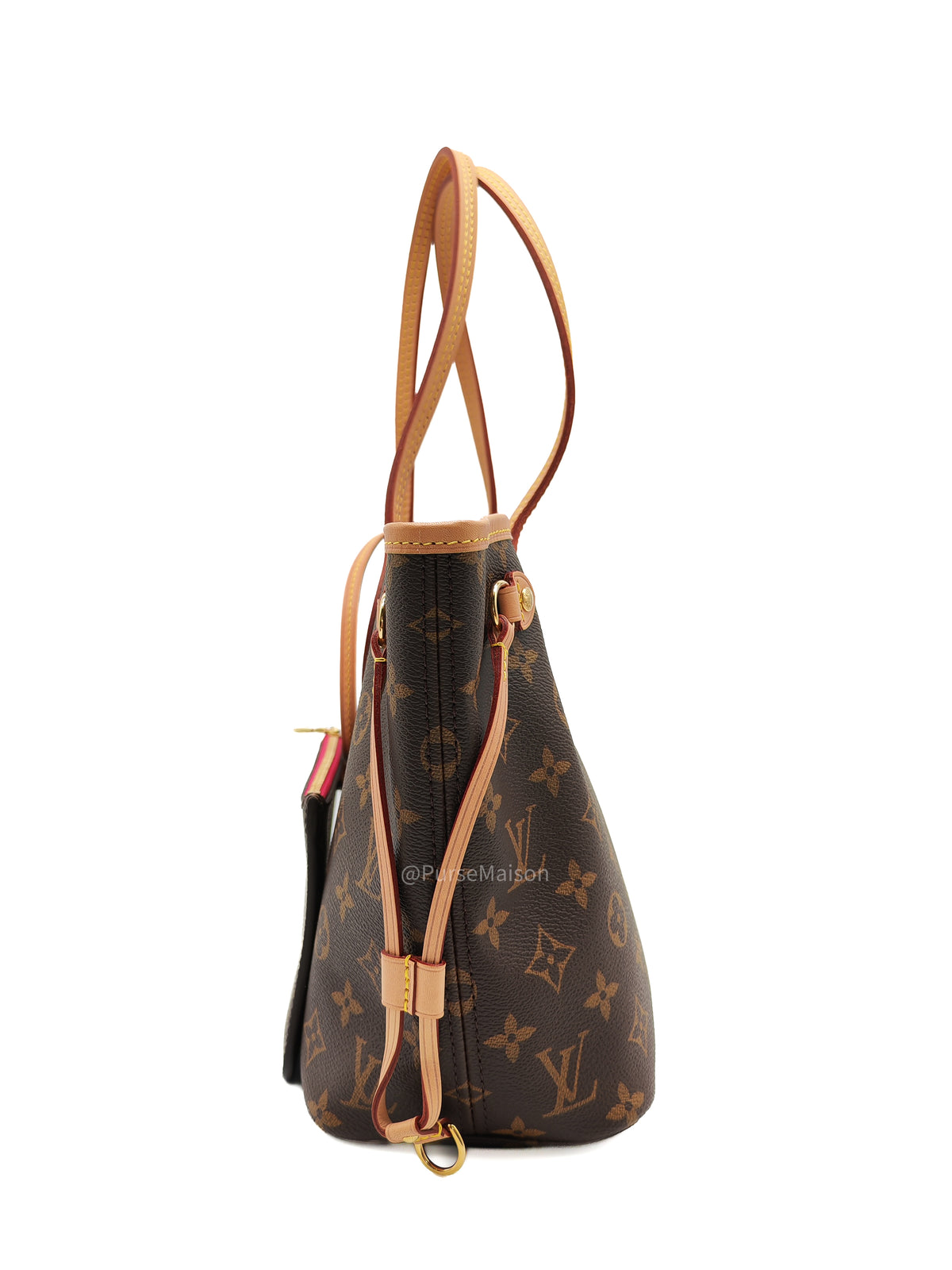 Louis Vuitton Neverfull PM in Monogram Canvas and Gold Hardware Microchip