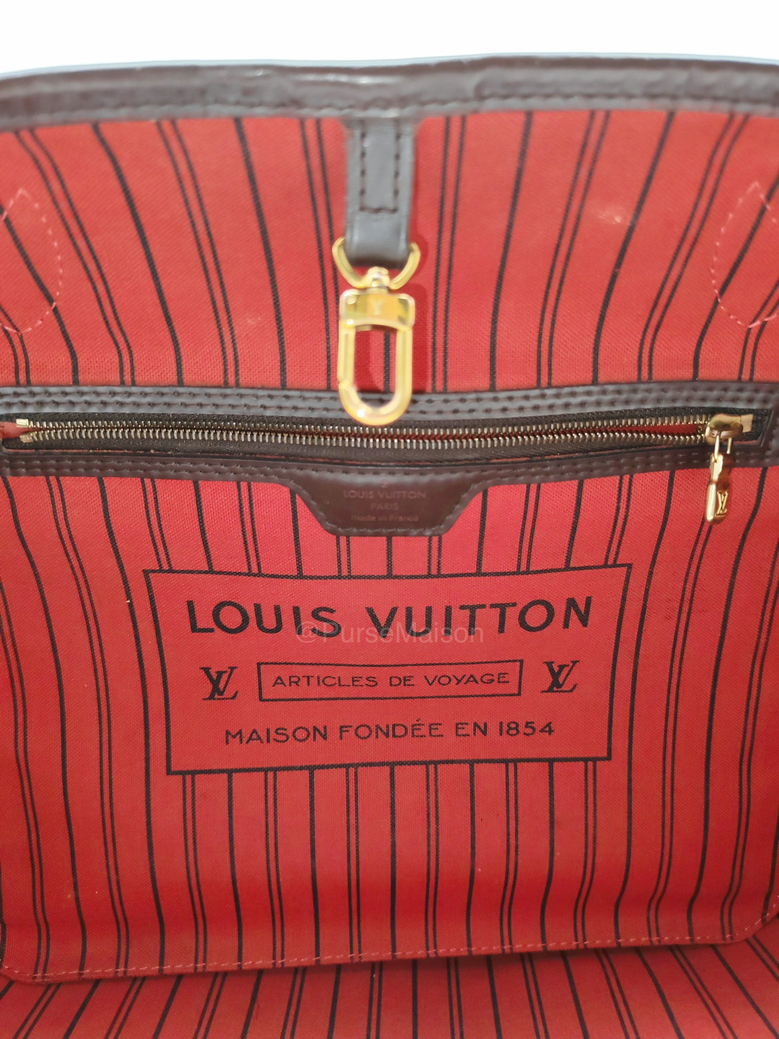 Louis Vuitton Neverfull MM in Damier Ebene Canvas (Date Code: AR4185)