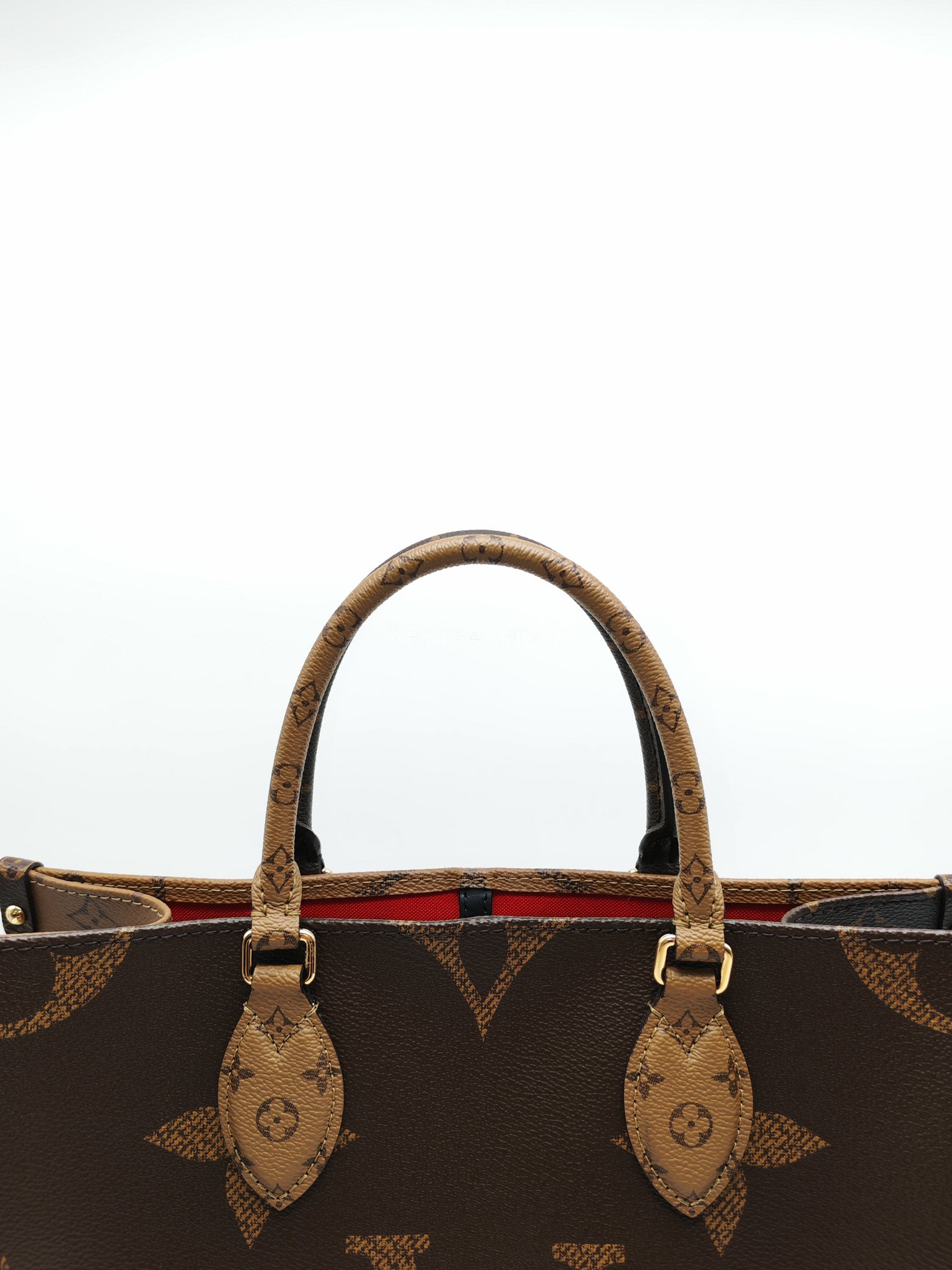 Louis Vuitton OntheGo GM Tote Bag in Reverse Monogram Canvas (Date Code: FL0250)