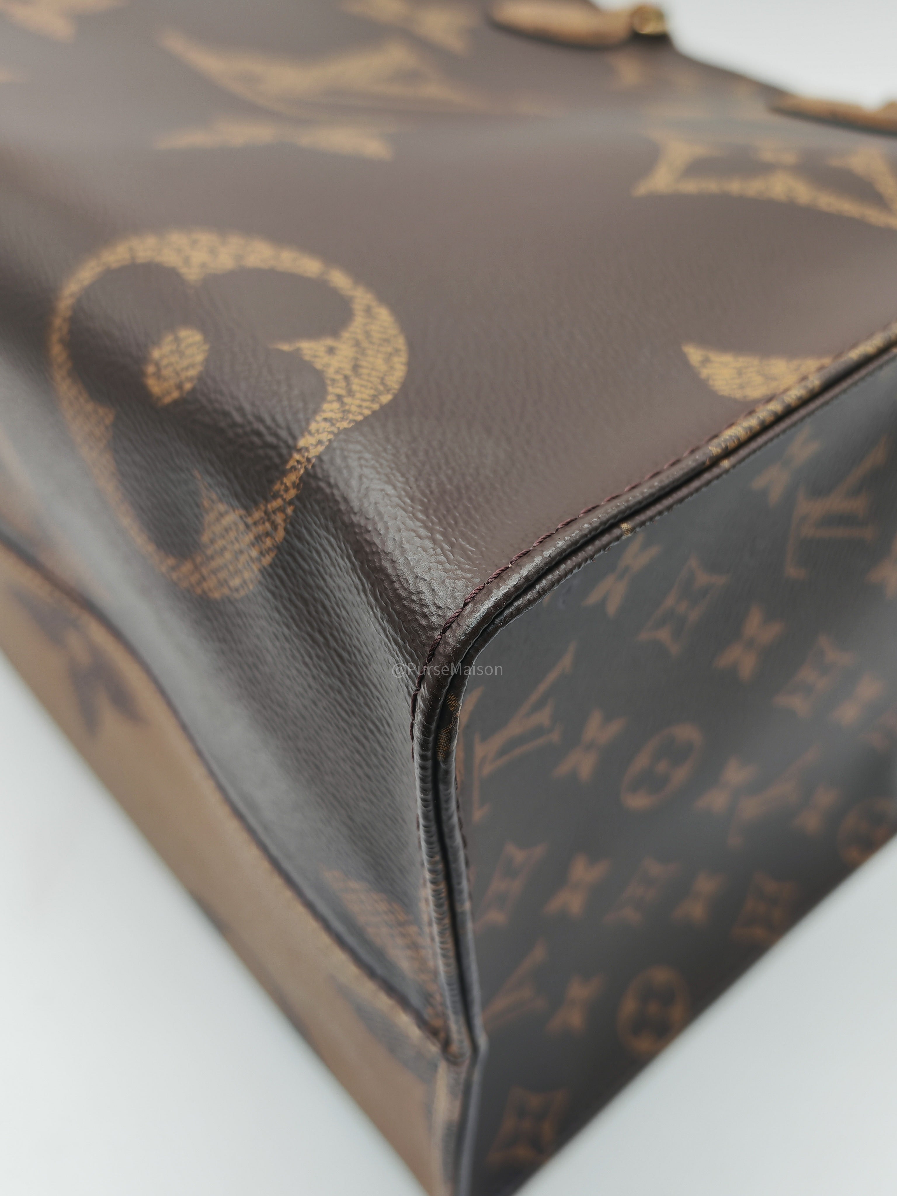 Louis Vuitton OntheGO (OTG) GM in Reverse Monogram Canvas and Gold Hardware (Datecode: TJ4169)