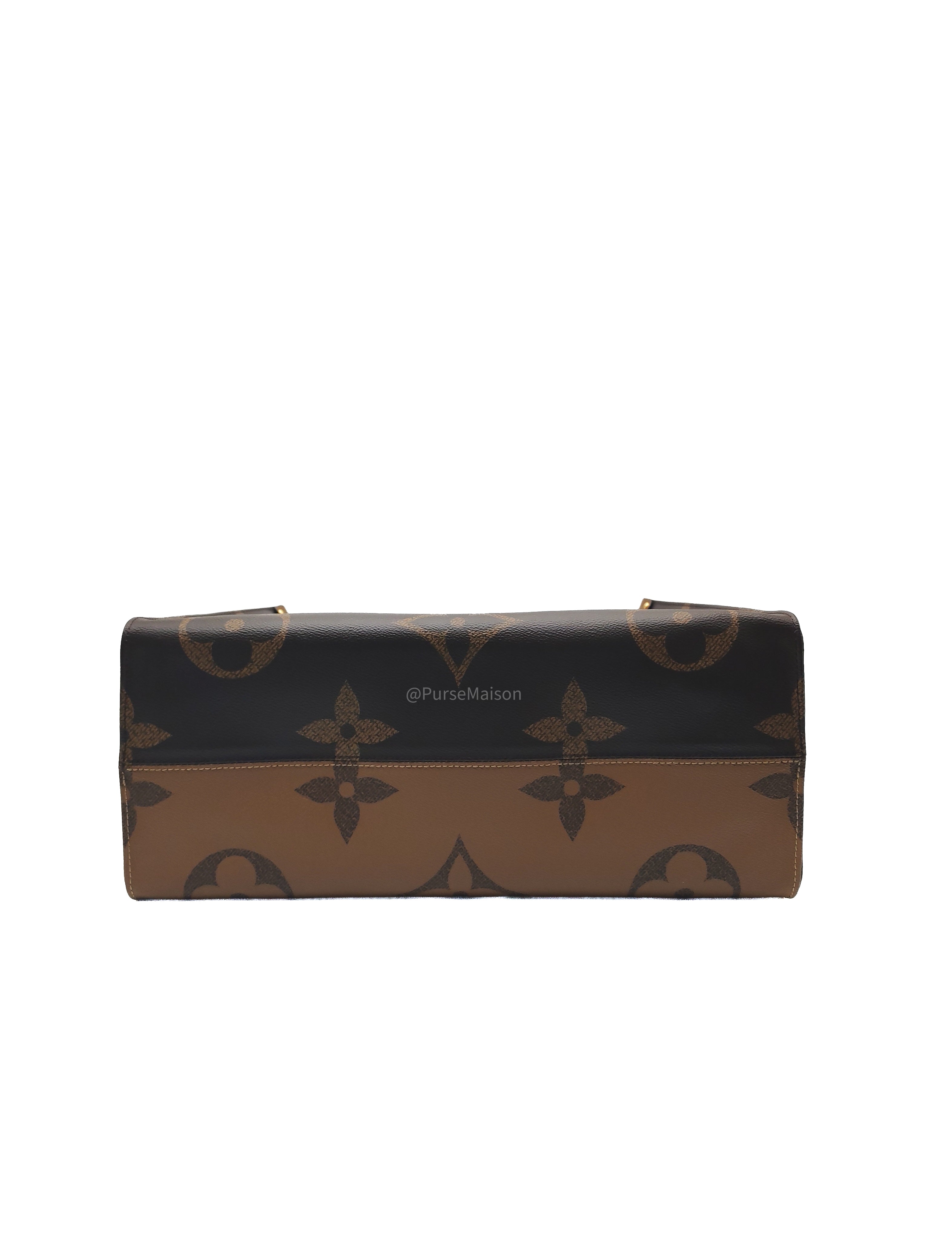 Louis Vuitton OntheGO (OTG) GM in Reverse Monogram Canvas and Gold Hardware (Datecode: TJ4169)