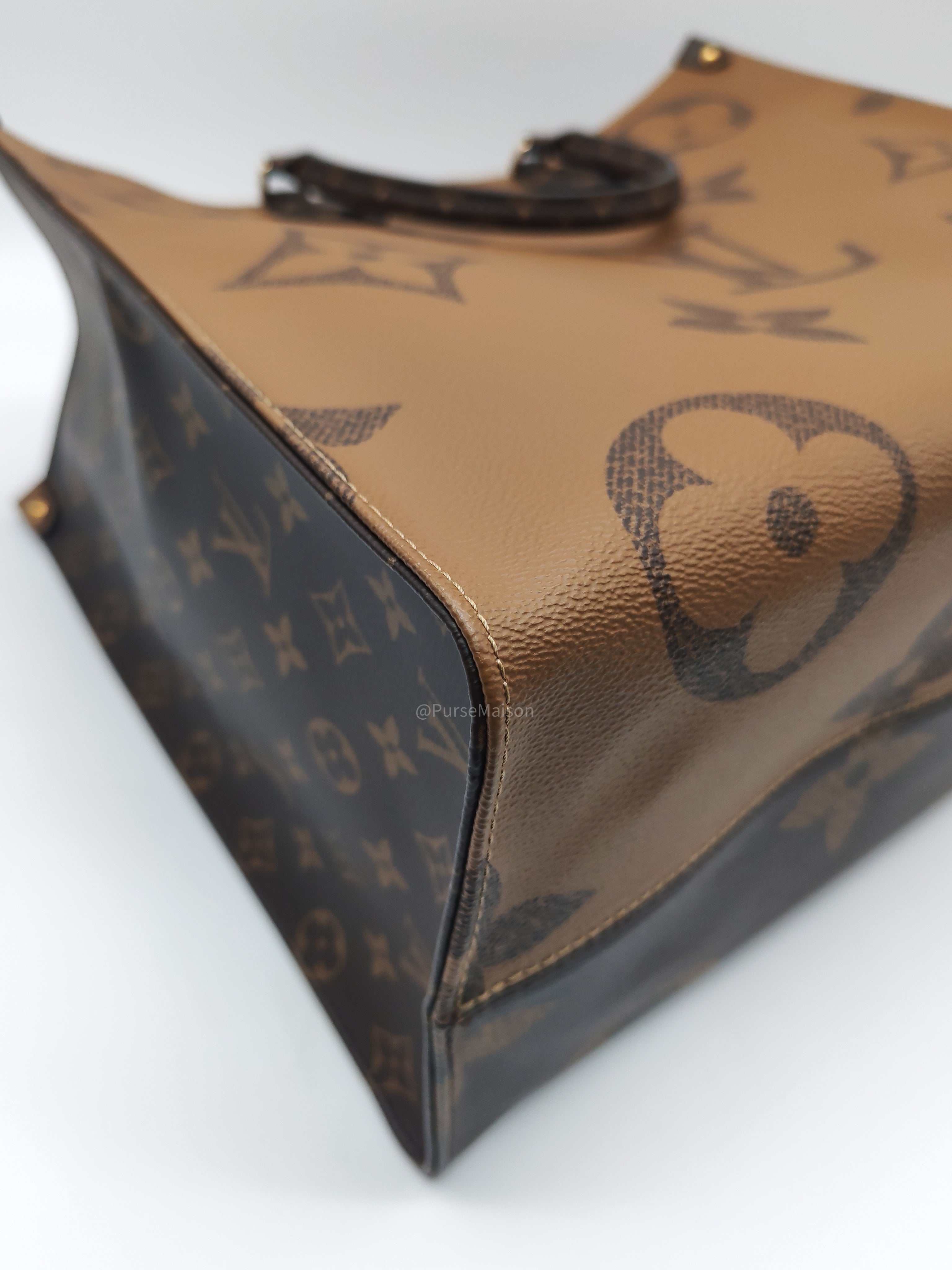 Louis Vuitton OntheGO (OTG) GM in Reverse Monogram Canvas and Gold Hardware (Datecode: TJ4169)