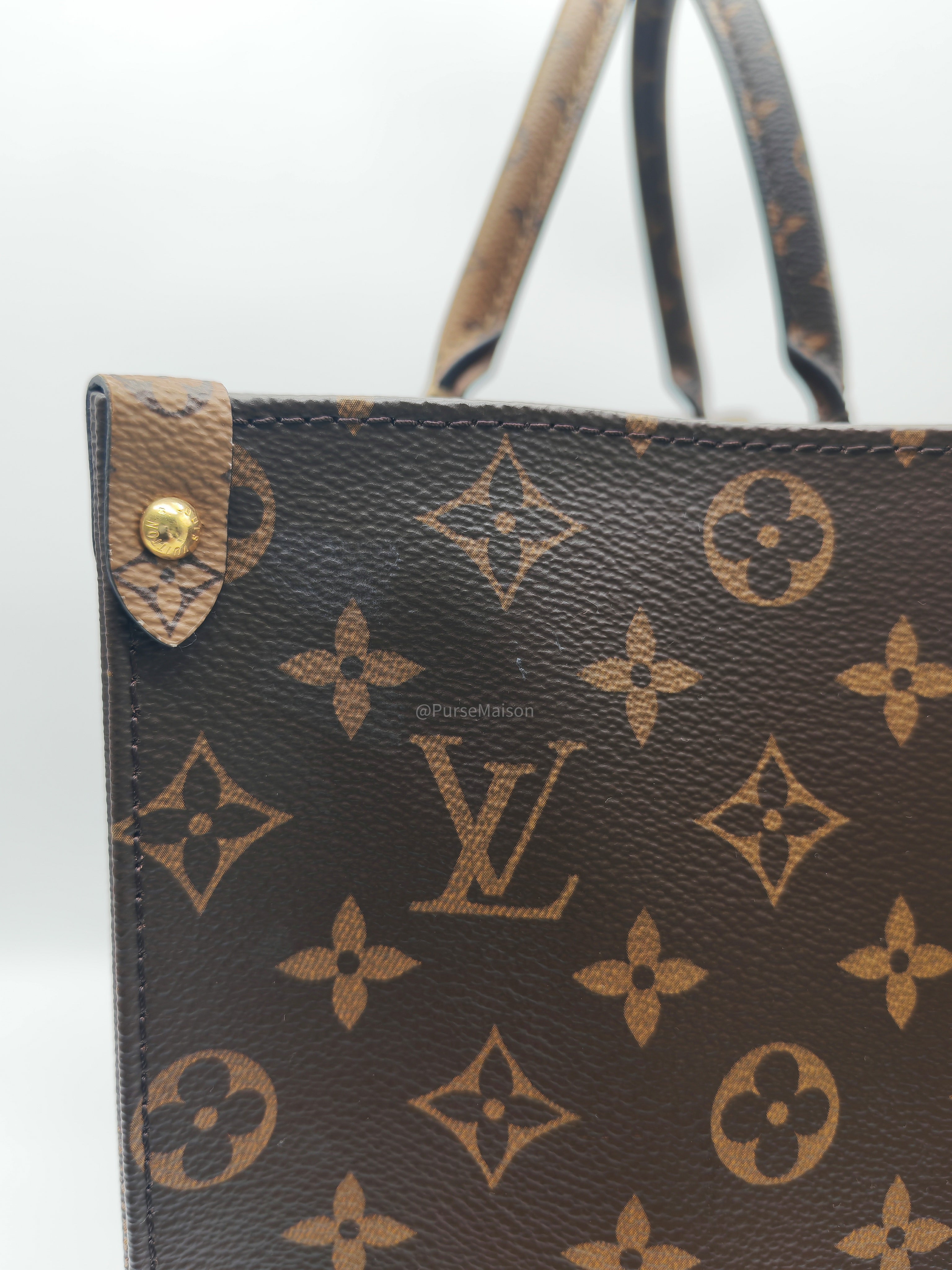 Louis Vuitton OntheGO (OTG) GM in Reverse Monogram Canvas and Gold Hardware (Datecode: TJ4169)