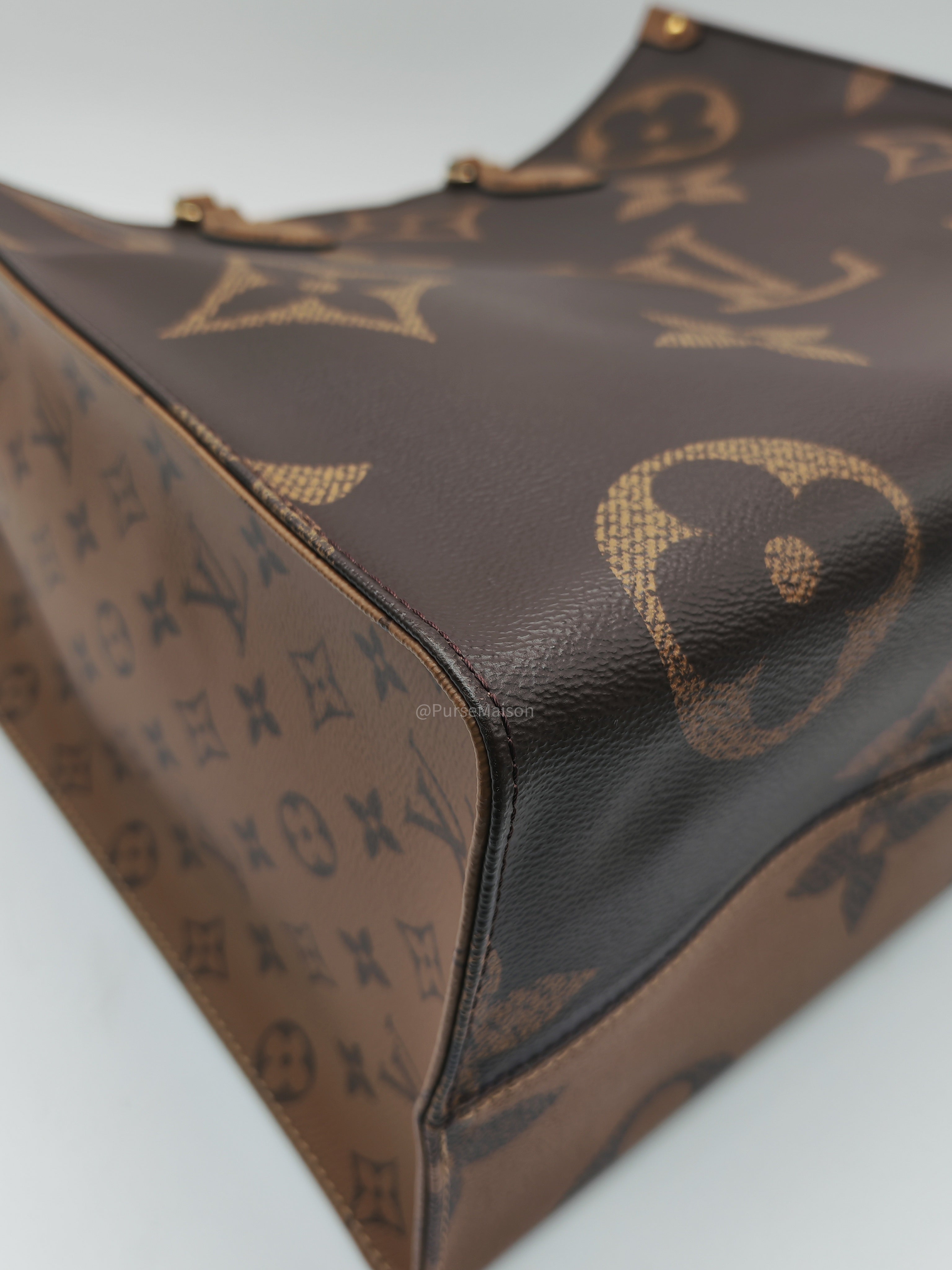 Louis Vuitton OntheGO (OTG) GM in Reverse Monogram Canvas and Gold Hardware (Datecode: TJ4169)
