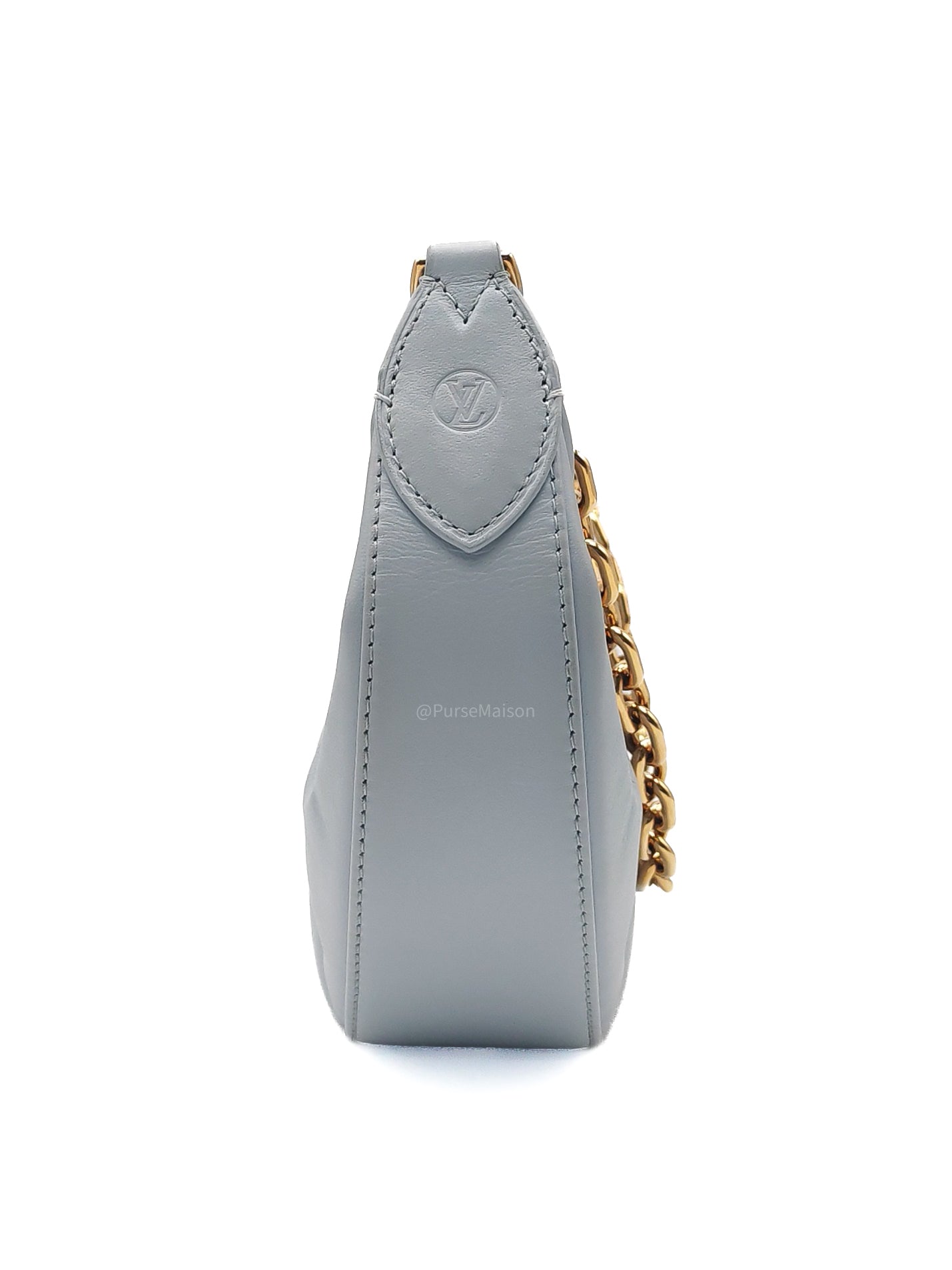 Louis Vuitton Bubblegram Over The Moon Shoulder Bag in Glacier Blue Calfskin Leather and Gold Hardware Microchip