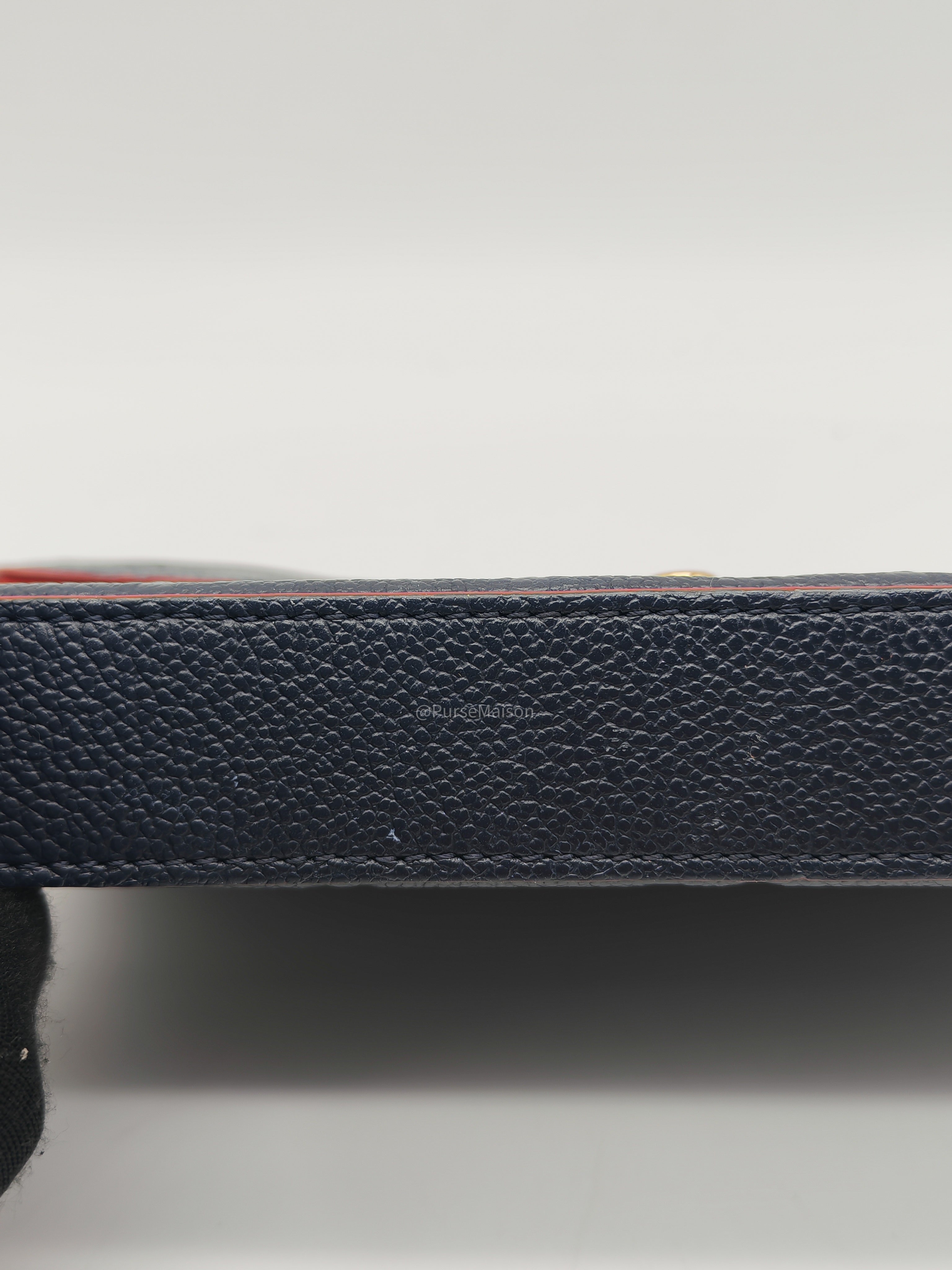 Louis Vuitton Pochette Felicie in Navy Blue Monogram Empreinte Leather and Gold Hardware (Datecode: NZ4119)