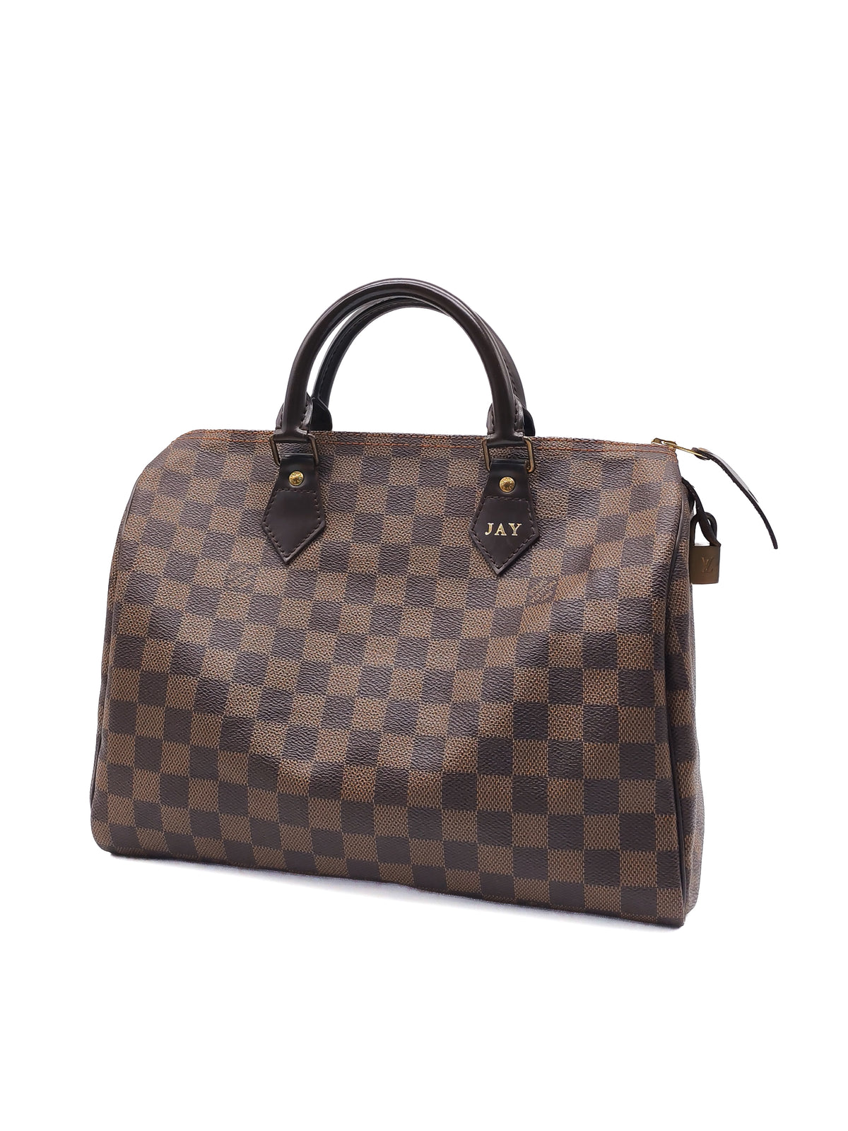 Louis Vuitton Speedy 30 in Damier Ebene Canvas and Gold Hardware (Datecode: SP4160)