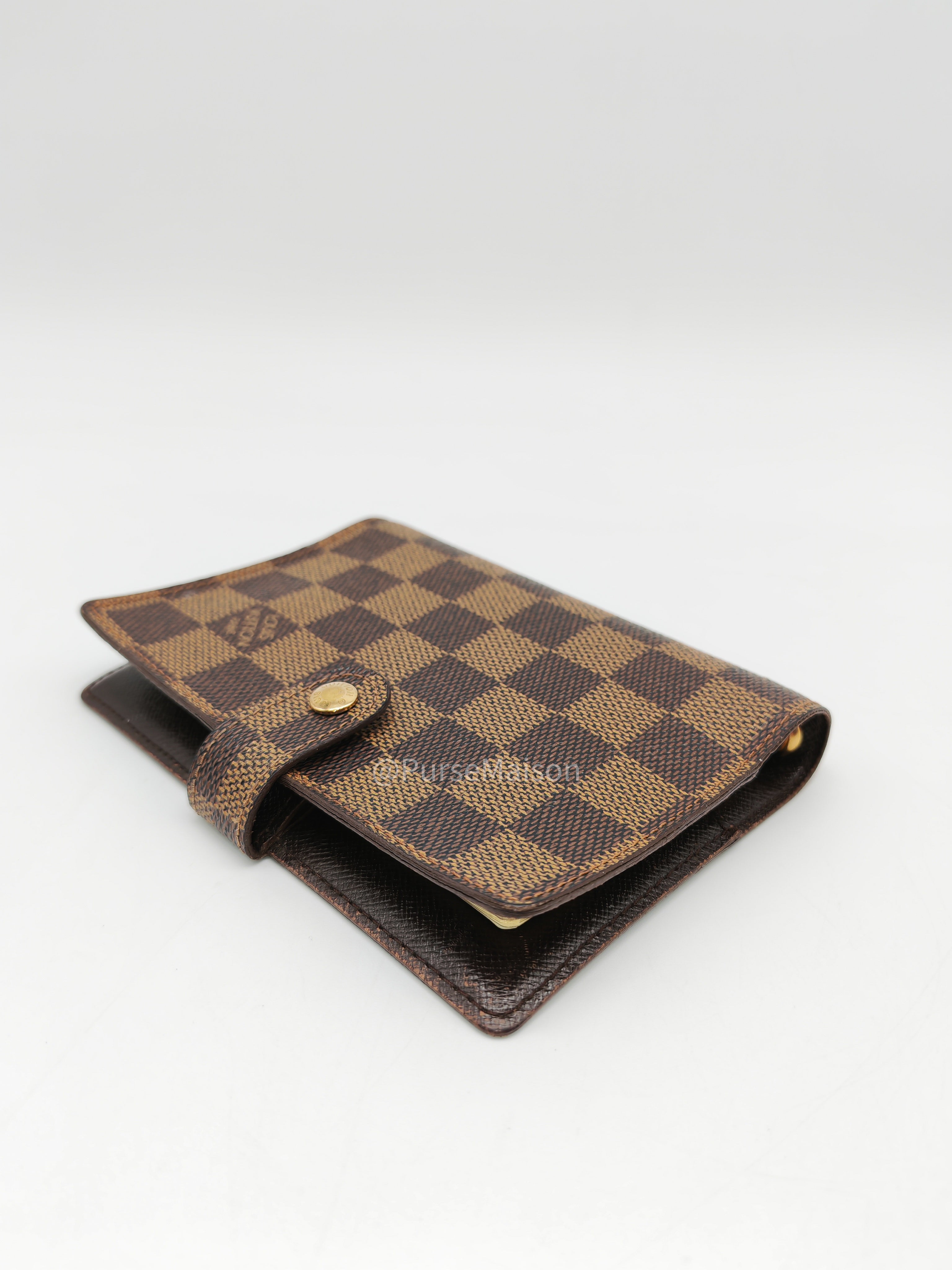 Louis Vuitton Small Ring Agenda Cove PM Damier Ebene Canvas (Date Code: CA0978)