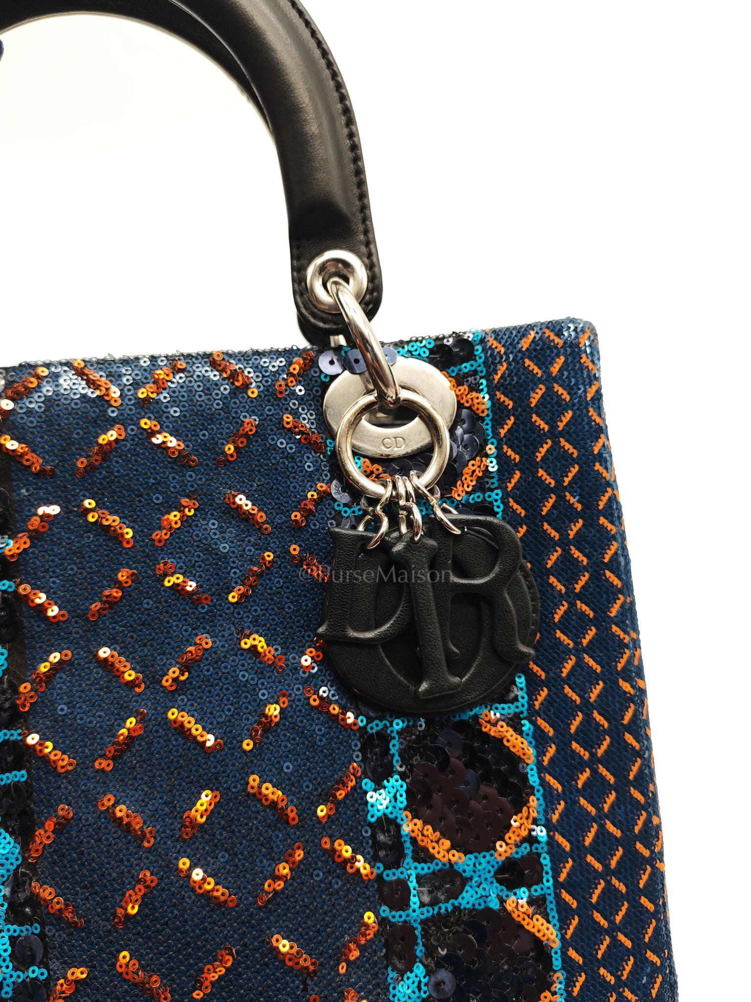 Lady Dior Medium Limited Edition Sequin-Embellished Shoulder Bag