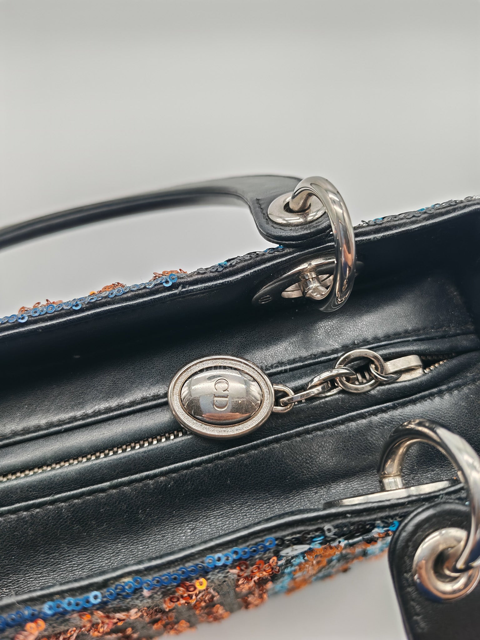 Lady Dior Medium Limited Edition Sequin-Embellished Shoulder Bag