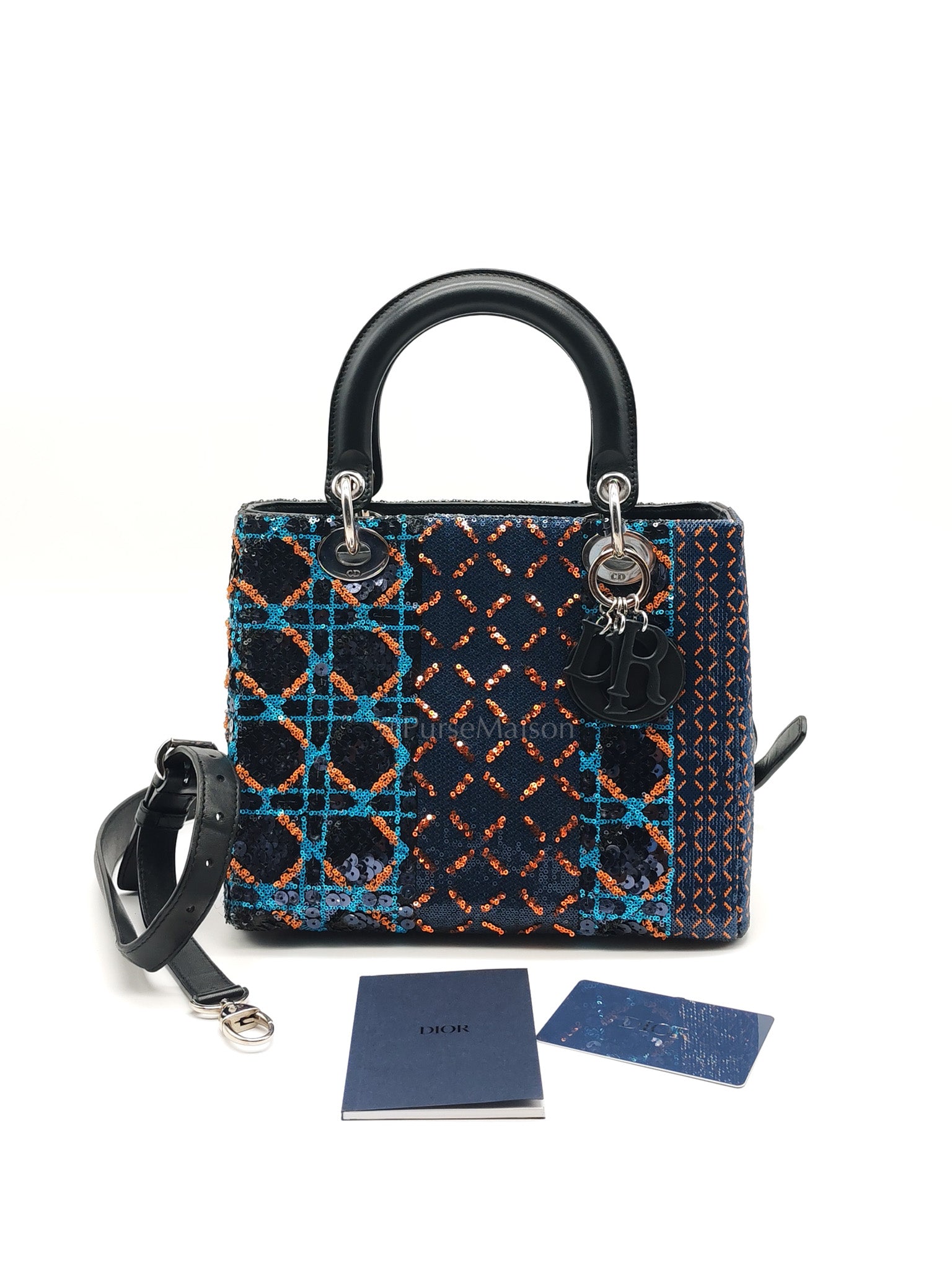 Lady Dior Medium Limited Edition Sequin-Embellished Shoulder Bag