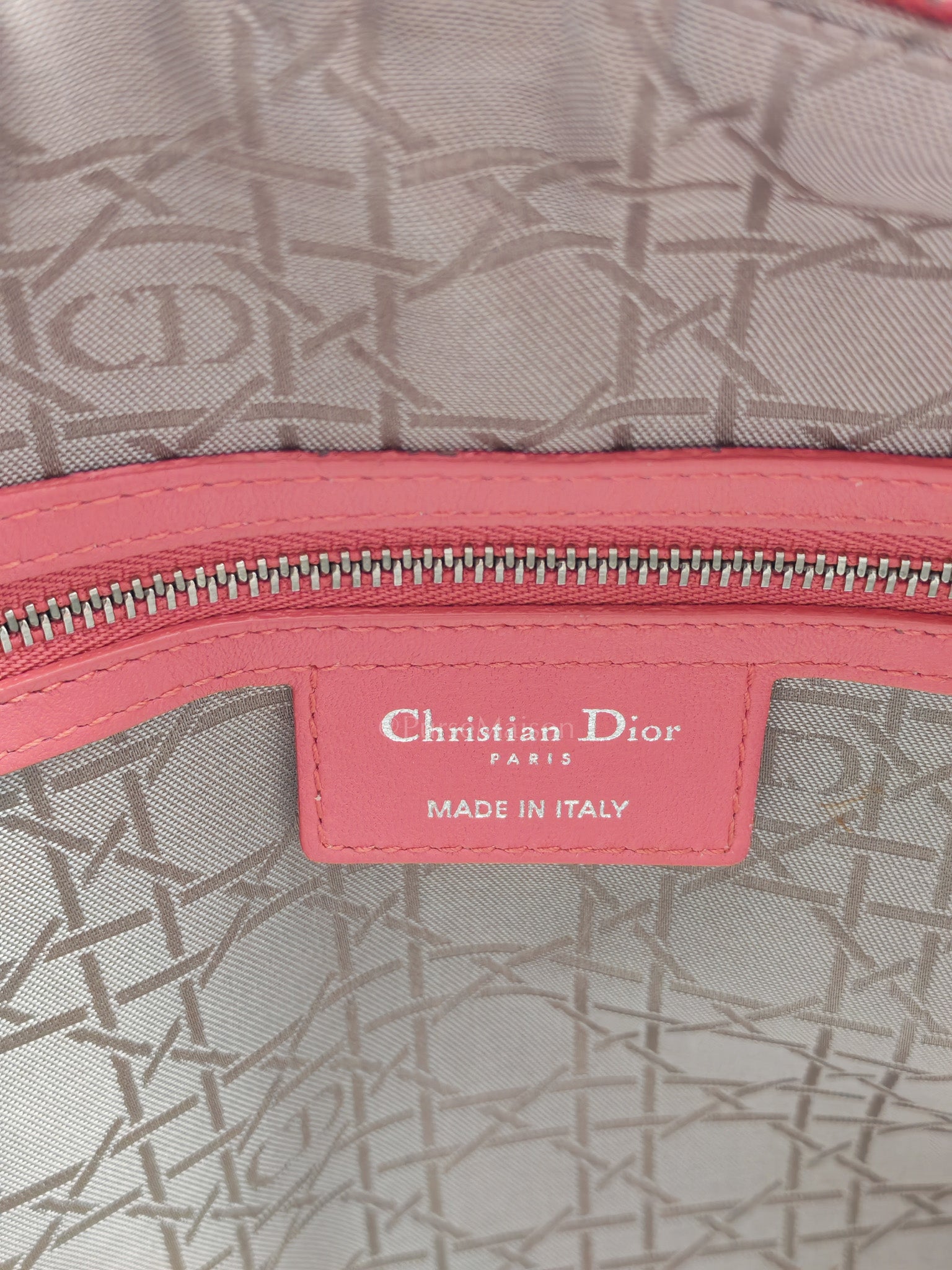Christian Dior Lady Dior Large in Salmon Cannage Lambskin Leather Shoulder Bag