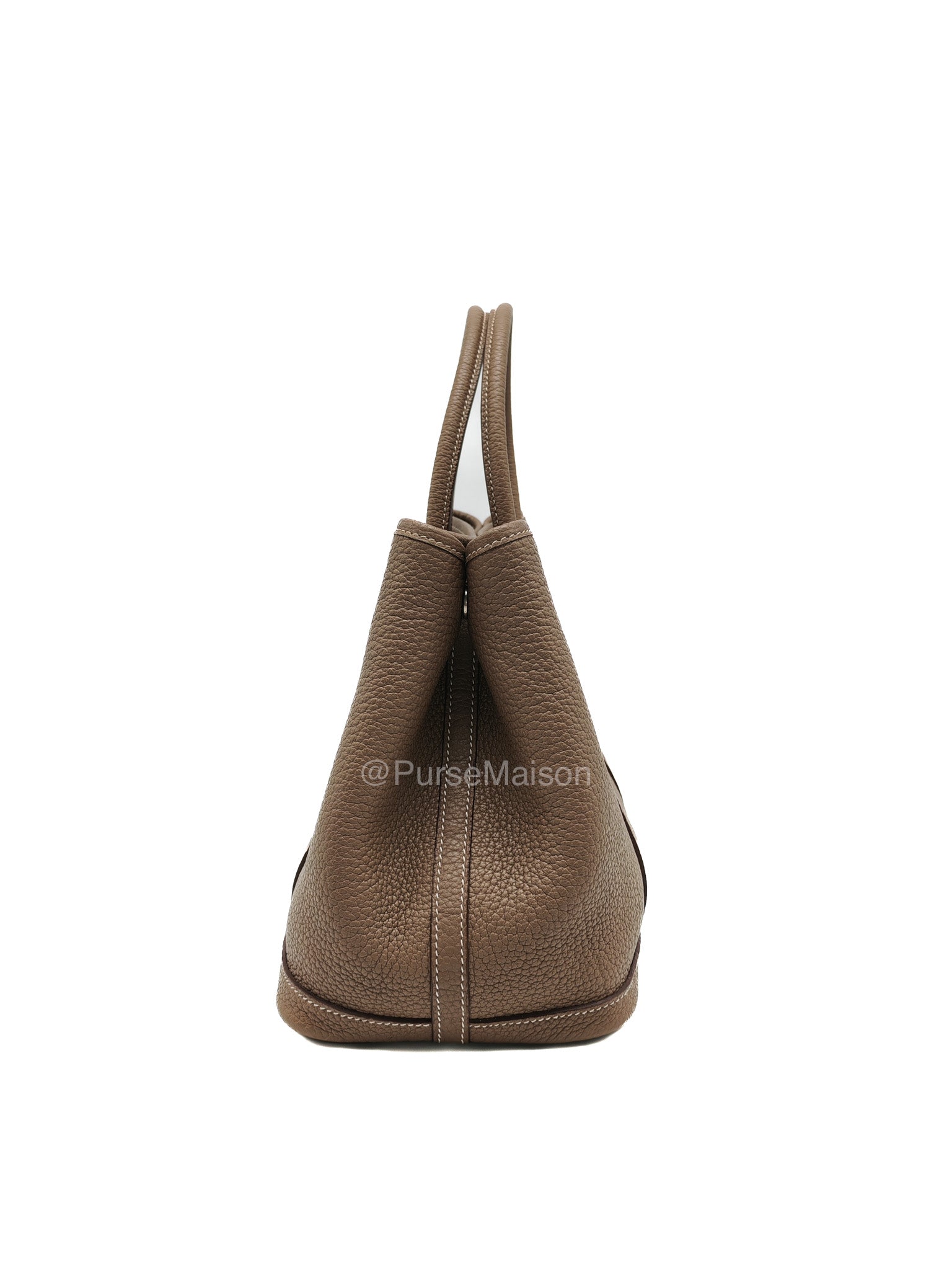 Hermes Garden Party Tote (GPT) 30 in Etoupe Negonda Leather and Palladium Hardware Stamp Y (2020)