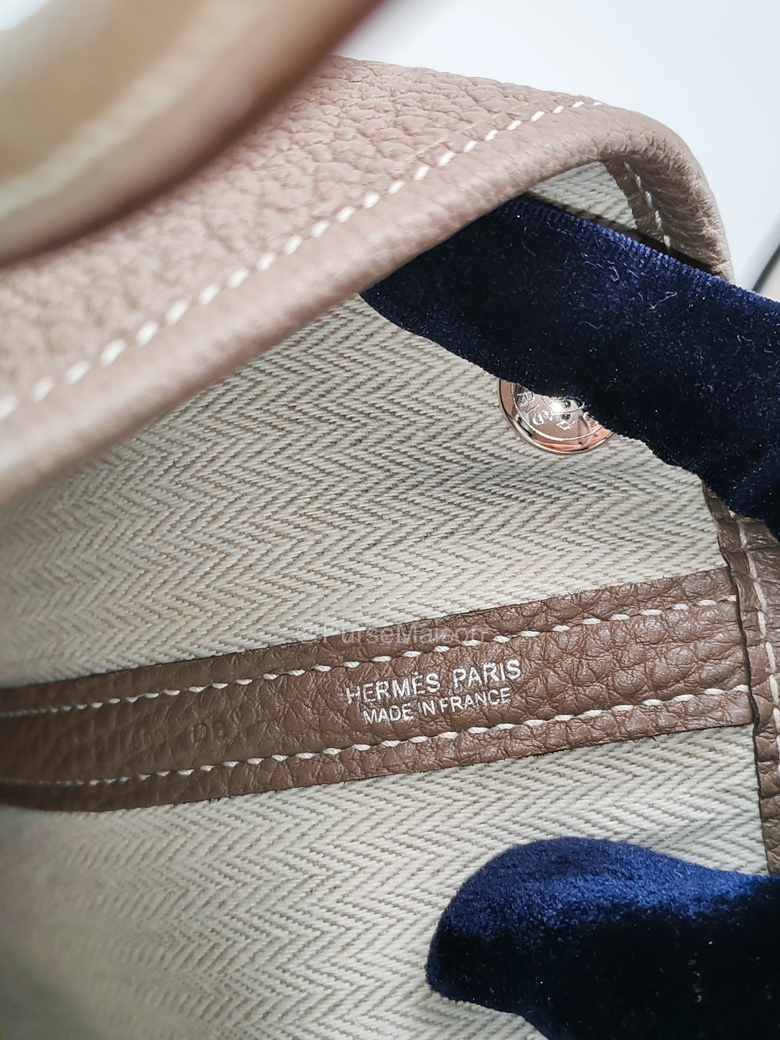 Hermes Garden Party Tote (GPT) 30 in Etoupe Negonda Leather and Palladium Hardware Stamp Y (2020)