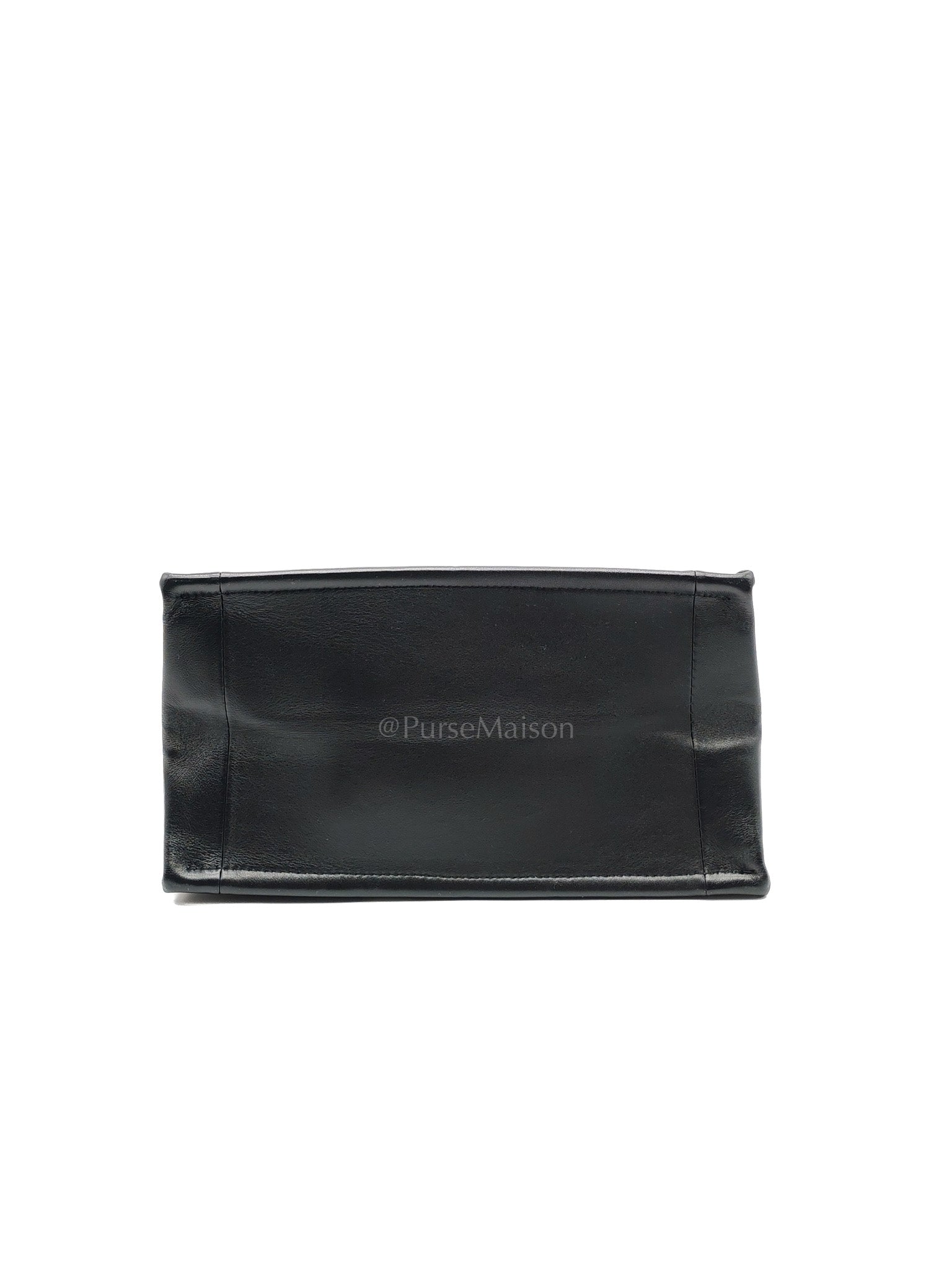 Essenstial Tote Bag Small in Black Archicannage Quilted Calfskin Leather & Light Gold Hardware