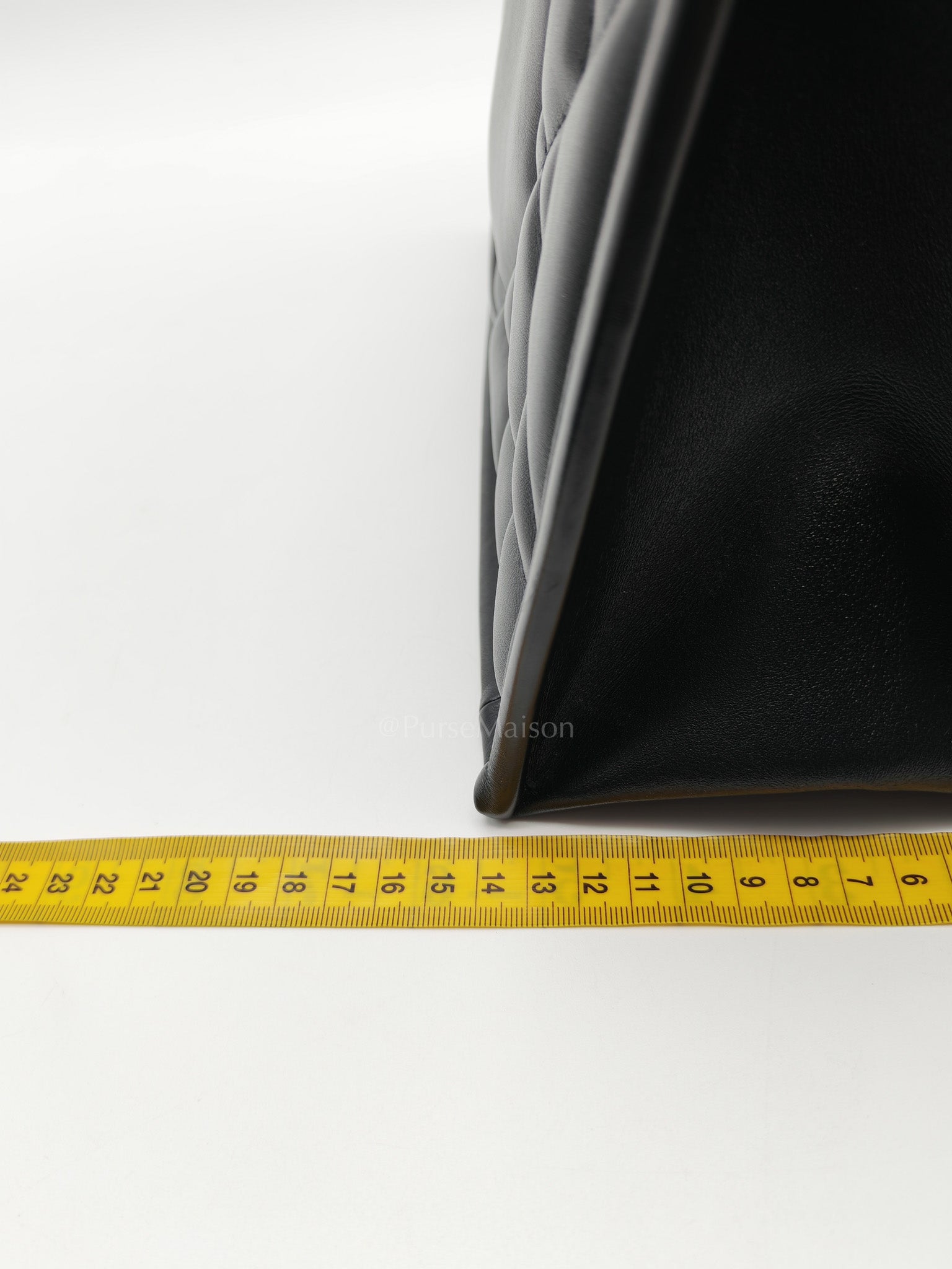 Essenstial Tote Bag Small in Black Archicannage Quilted Calfskin Leather & Light Gold Hardware