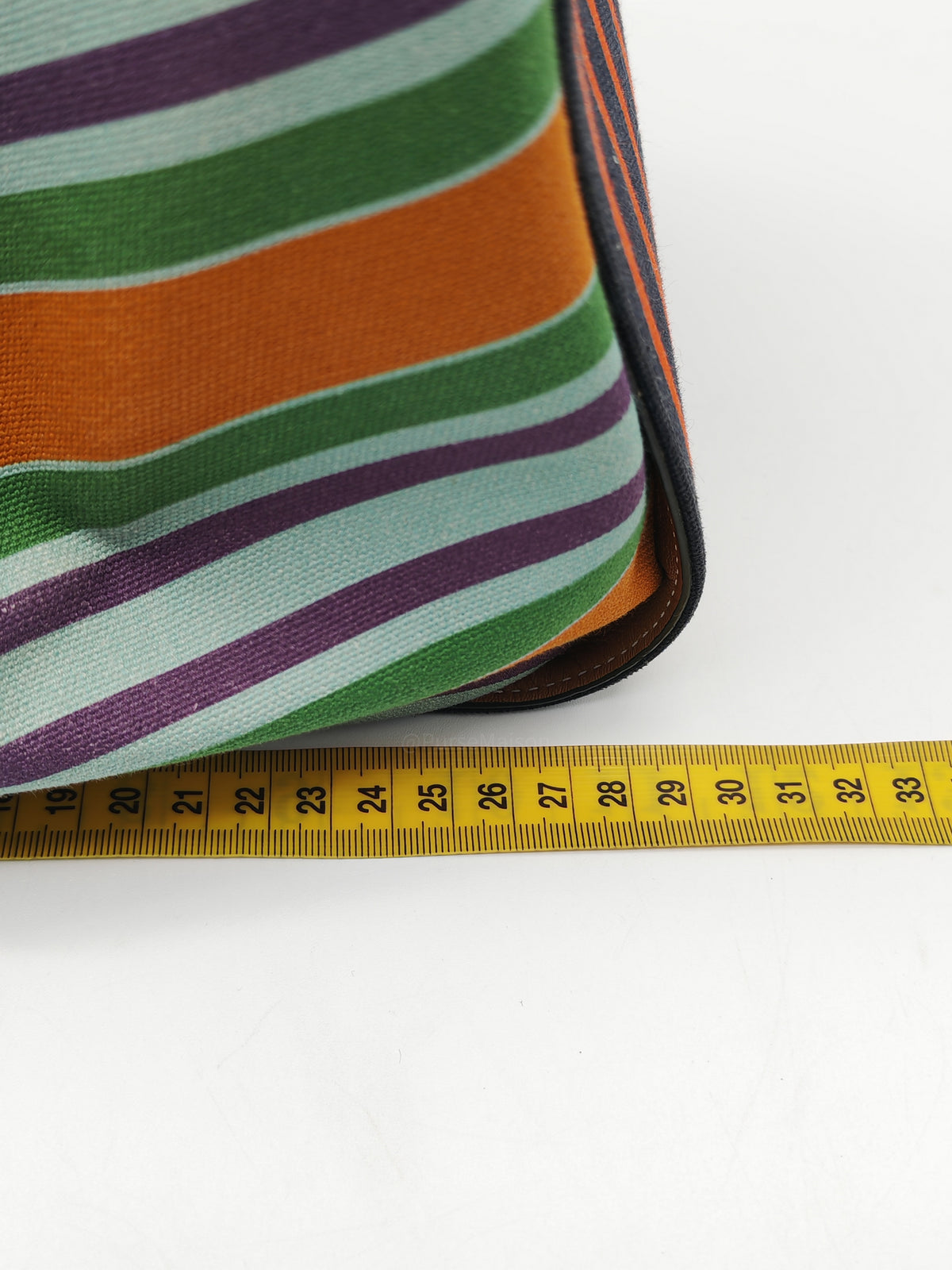 Loewe Hammock Bag Small in Striped Canvas Calfskin Leather and Gold Hardware