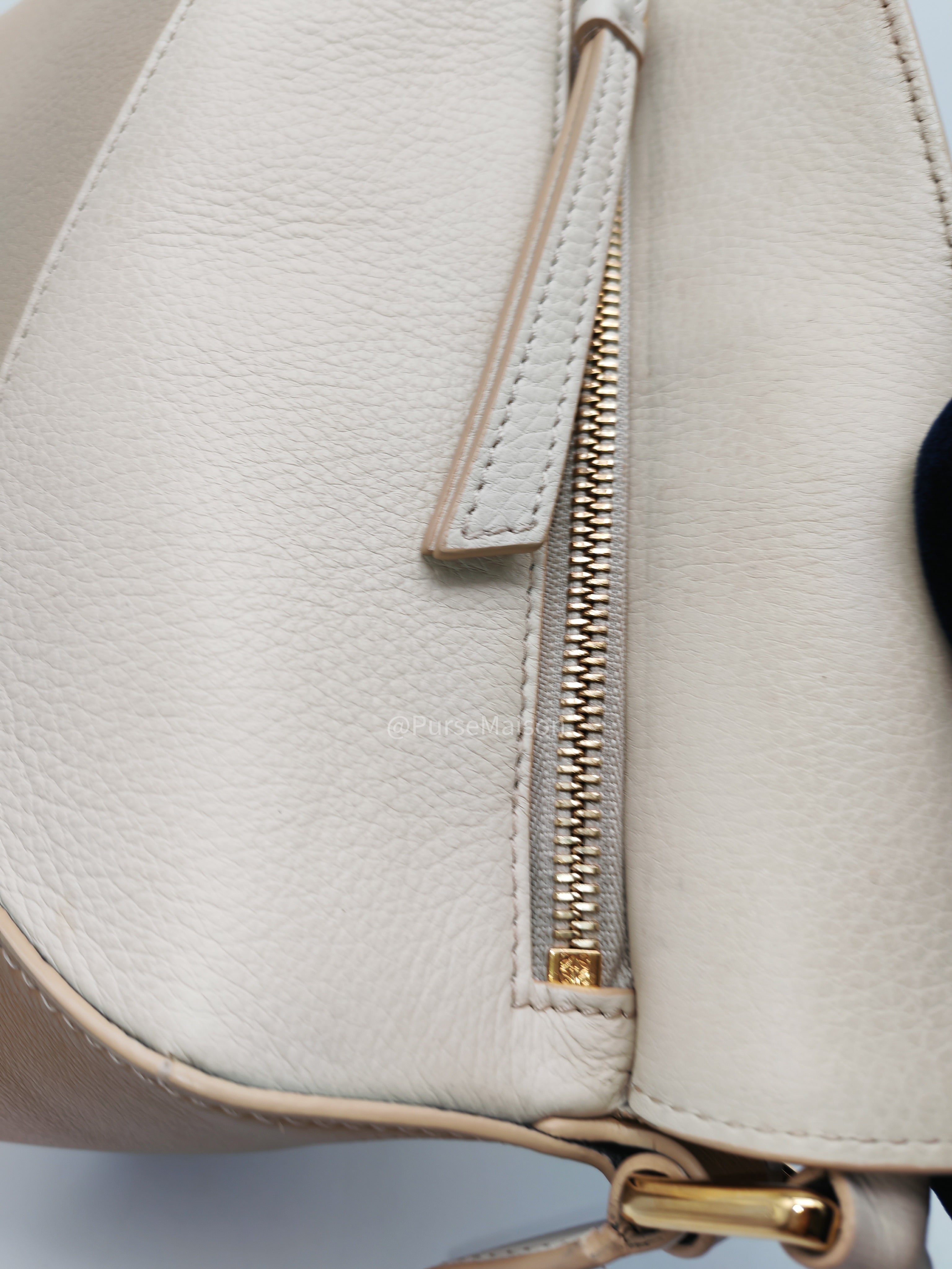 Loewe Puzzle Edge Bag Small in Angora Multi Tone Beige Calfskin Leather and Gold Hardware