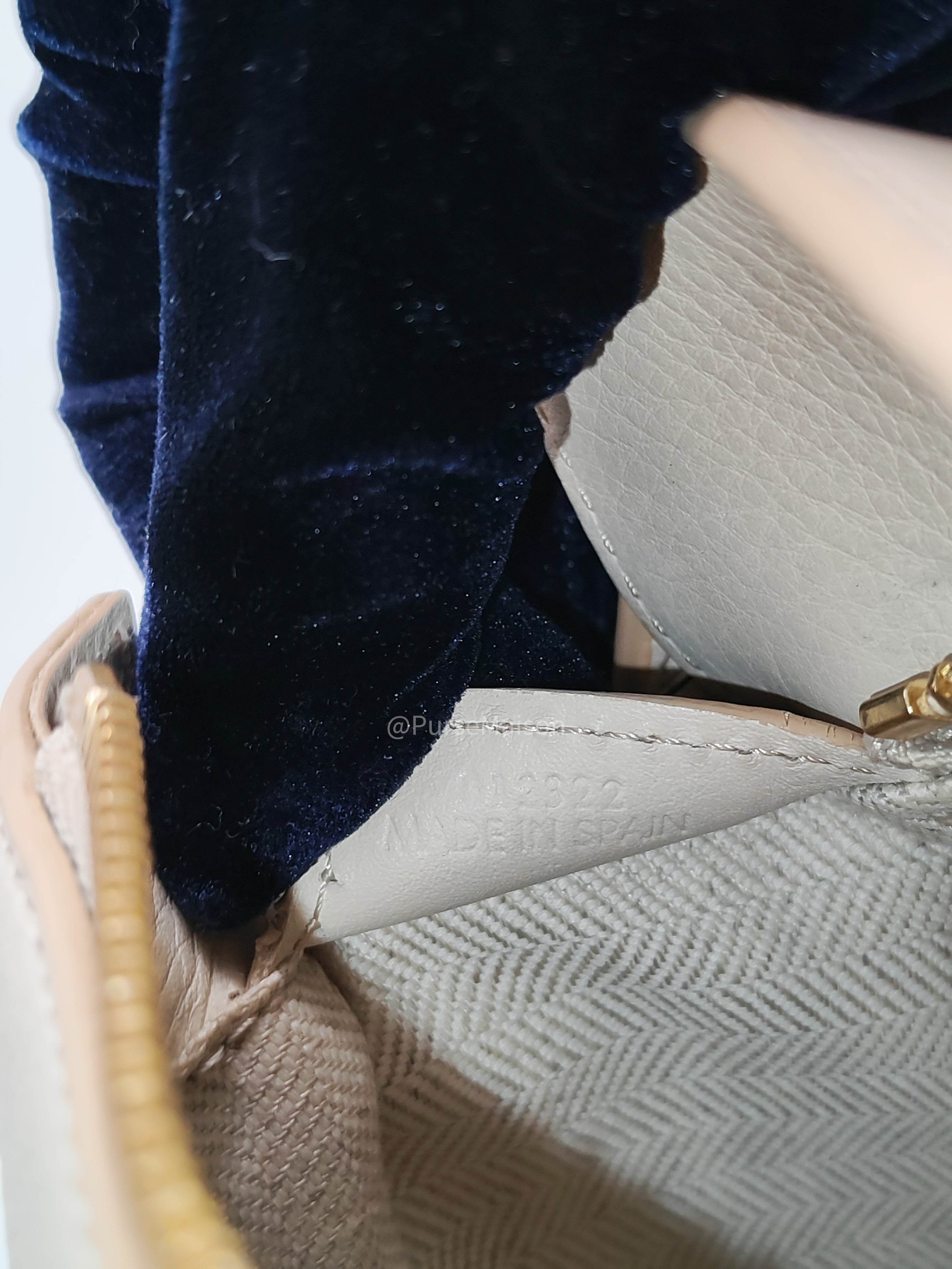 Loewe Puzzle Edge Bag Small in Angora Multi Tone Beige Calfskin Leather and Gold Hardware