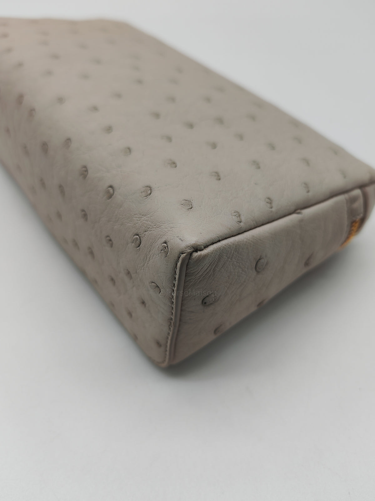 Loro Piana Extra Pocket L19 in Light Travertine/Sun Gold Ostrich Leather