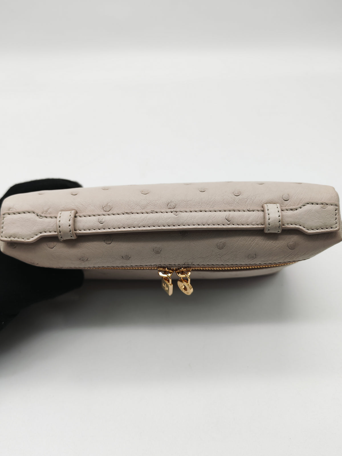 Loro Piana Extra Pocket L19 in Light Travertine/Sun Gold Ostrich Leather