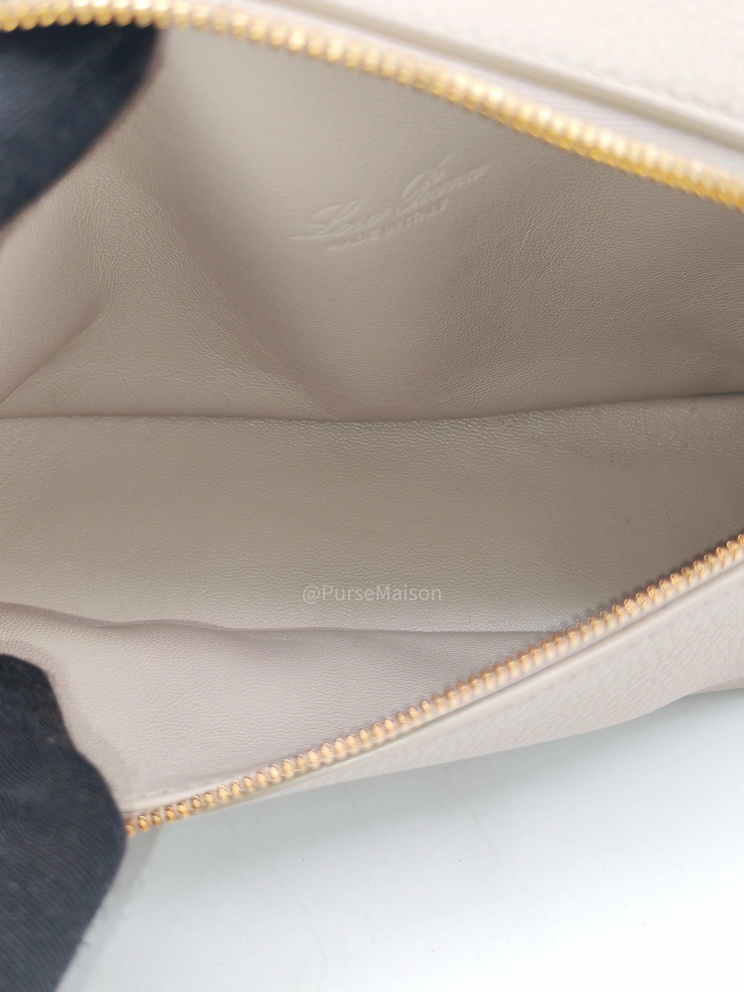 Loro Piana Extra Pocket L19 in Whisper White/Sun Gold Tender Calfskin Leather