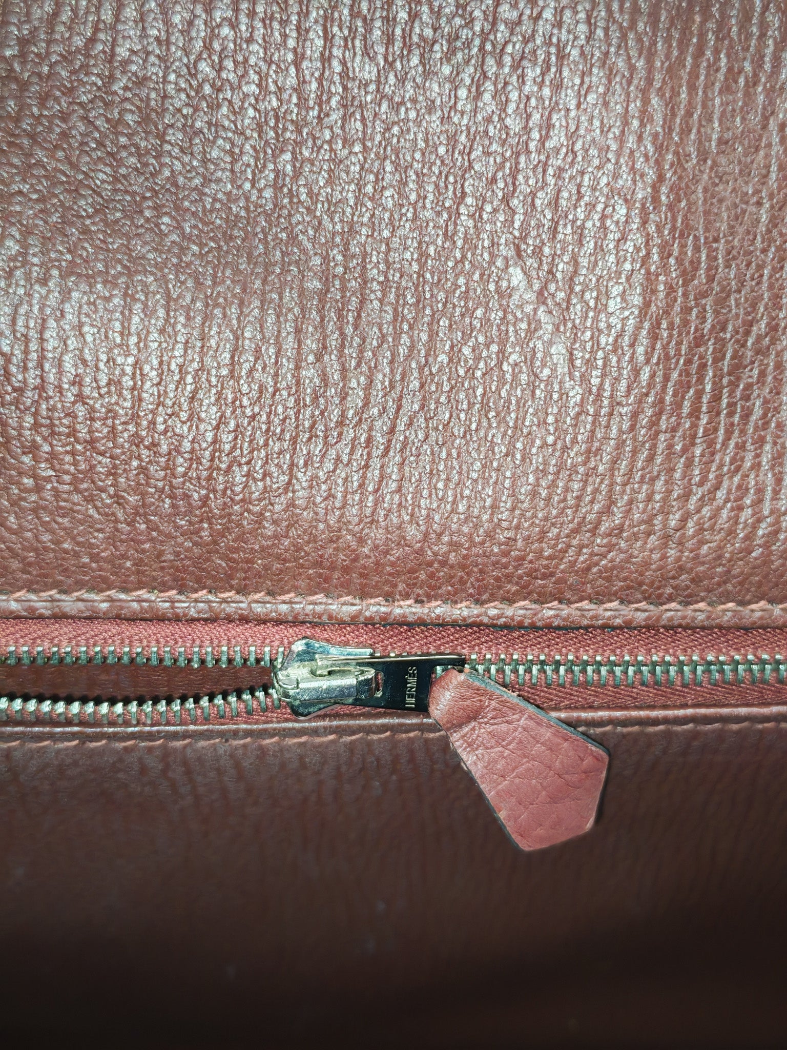 Birkin 35 in Rubis Clemence Leather Palladium Hardware Stamp Square P(2012)