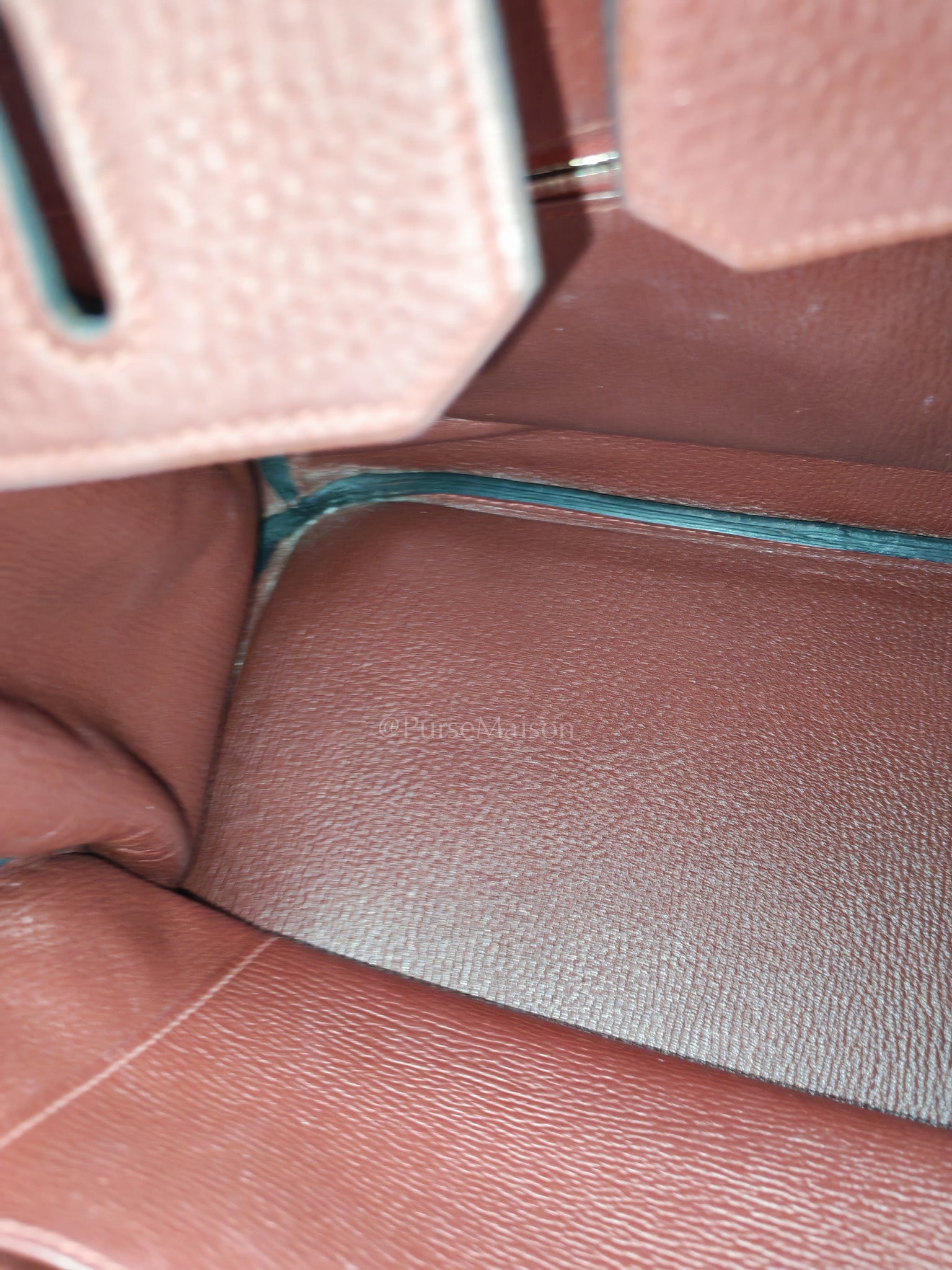 Birkin 35 in Rubis Clemence Leather Palladium Hardware Stamp Square P(2012)