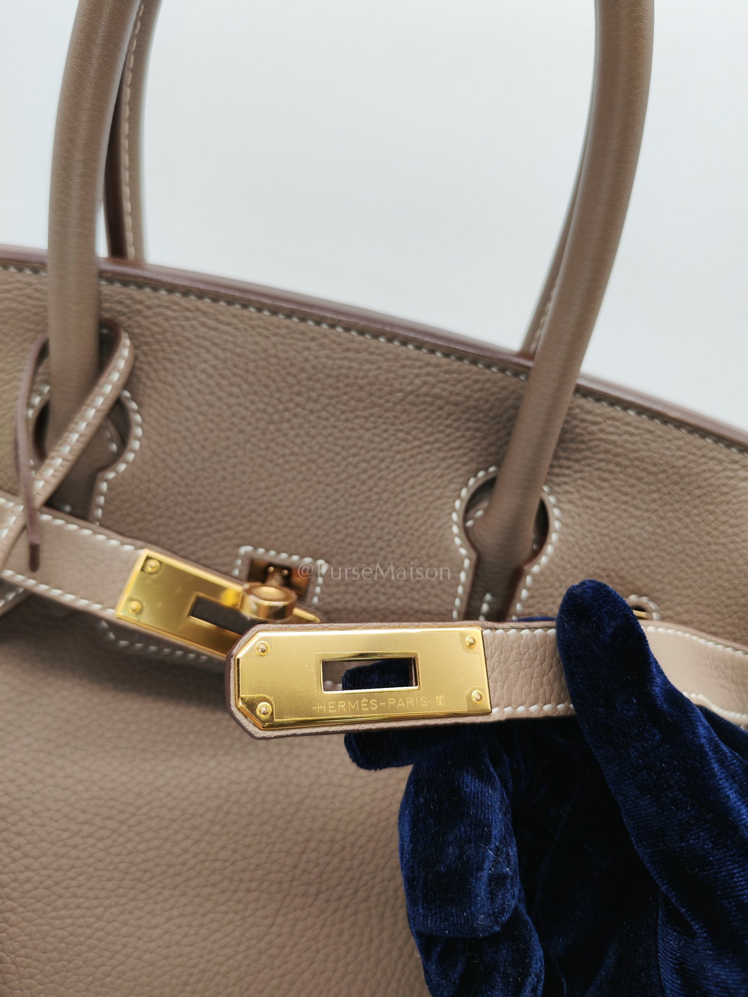 Birkin 30 in Etoupe Togo Leather & Gold Hardware Stamp A (2017)