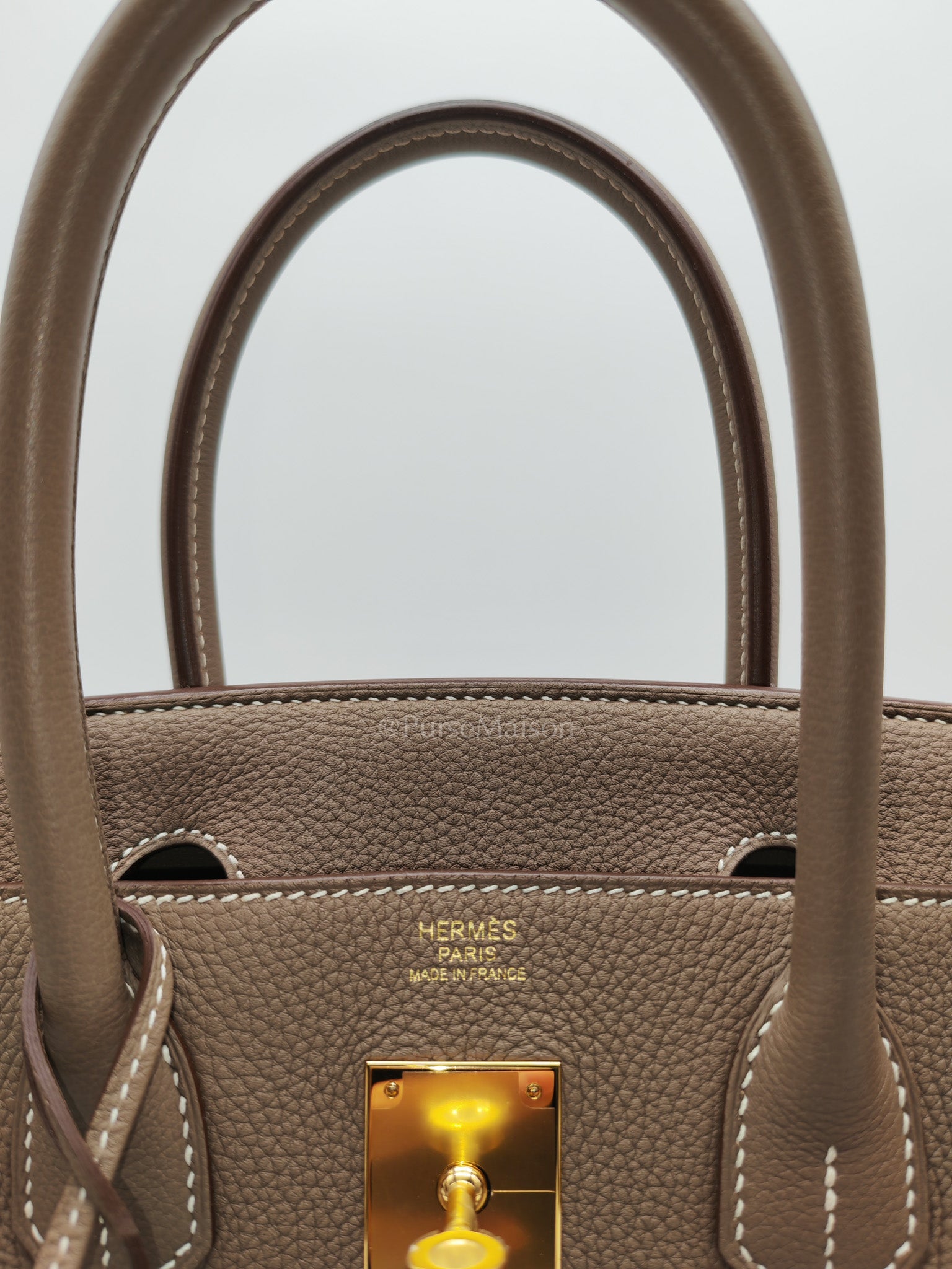 Birkin 30 in Etoupe Togo Leather & Gold Hardware Stamp A (2017)