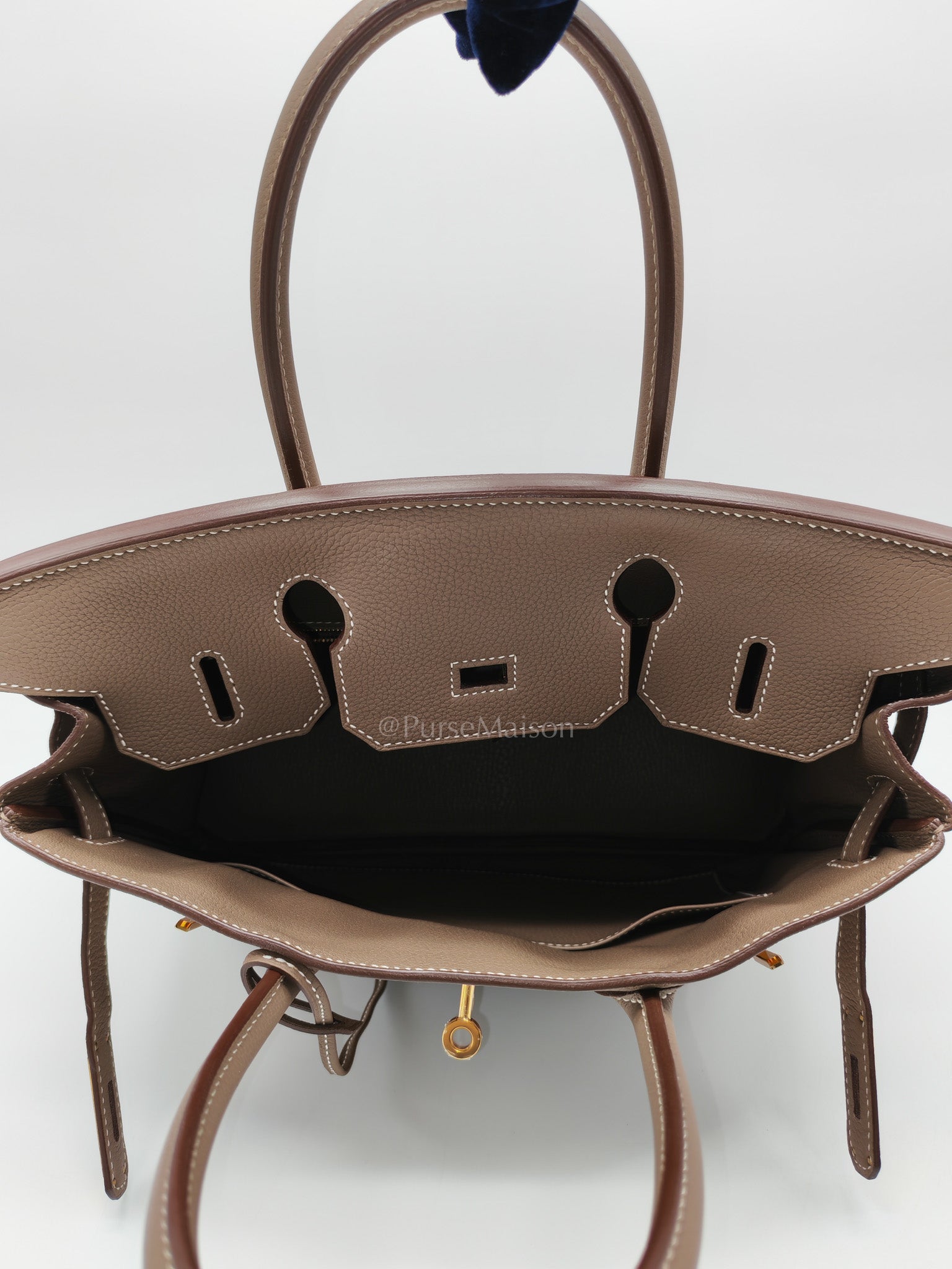 Birkin 30 in Etoupe Togo Leather & Gold Hardware Stamp A (2017)