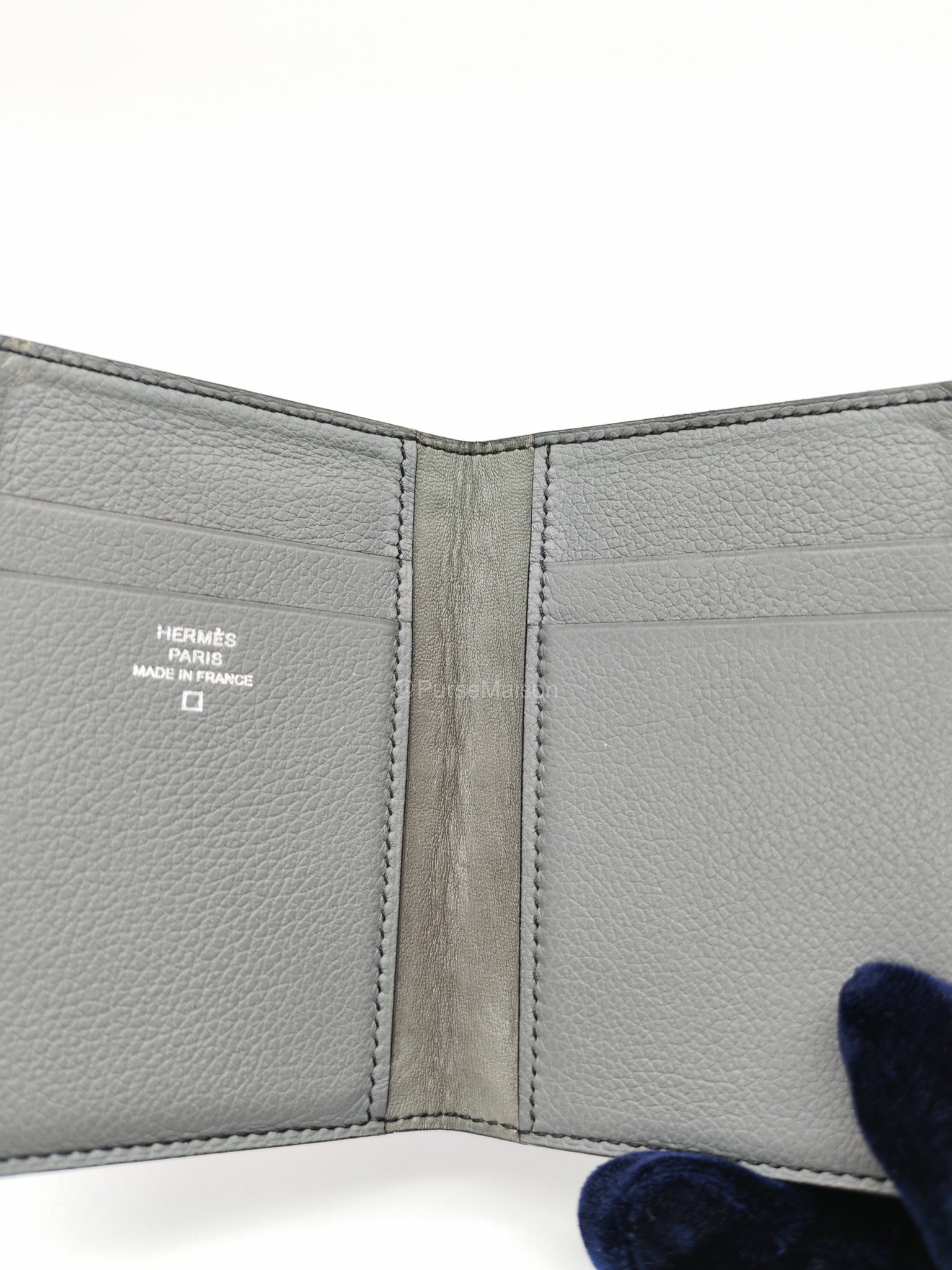 Hermes Card Holder in Vert Fonce Shiny Alligator Leather Stamp Y(2020)