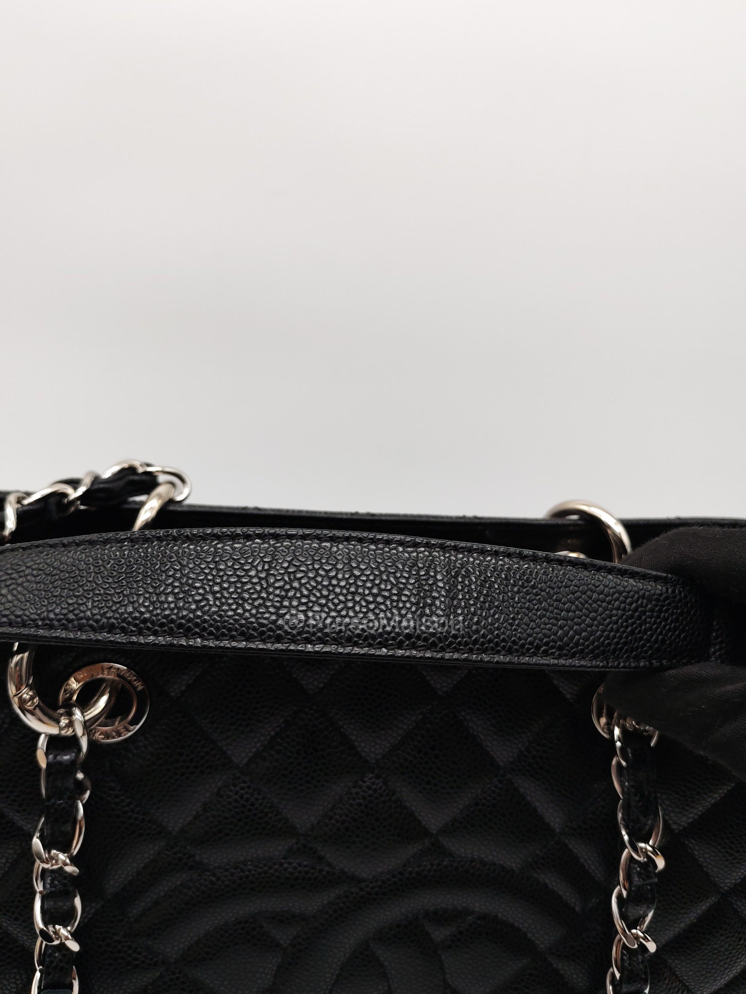 Chanel Grand Shopping Tote (GST) in Black Caviar Leather and Silver Hardware Series 18