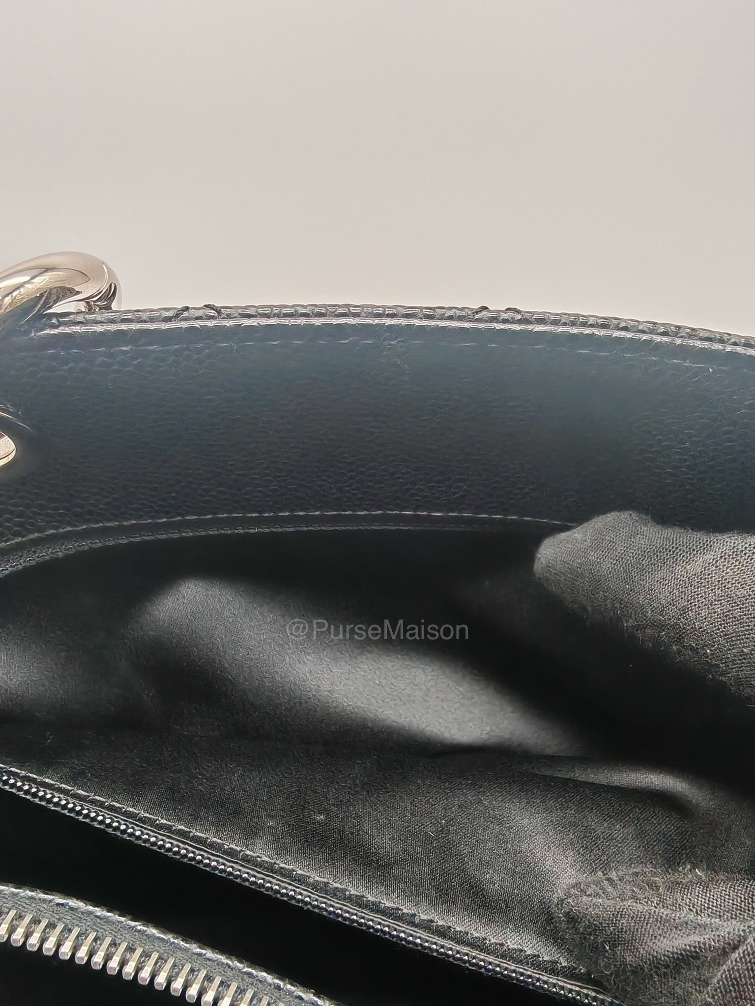 Chanel Grand Shopping Tote (GST) in Black Caviar Leather and Silver Hardware Series 18