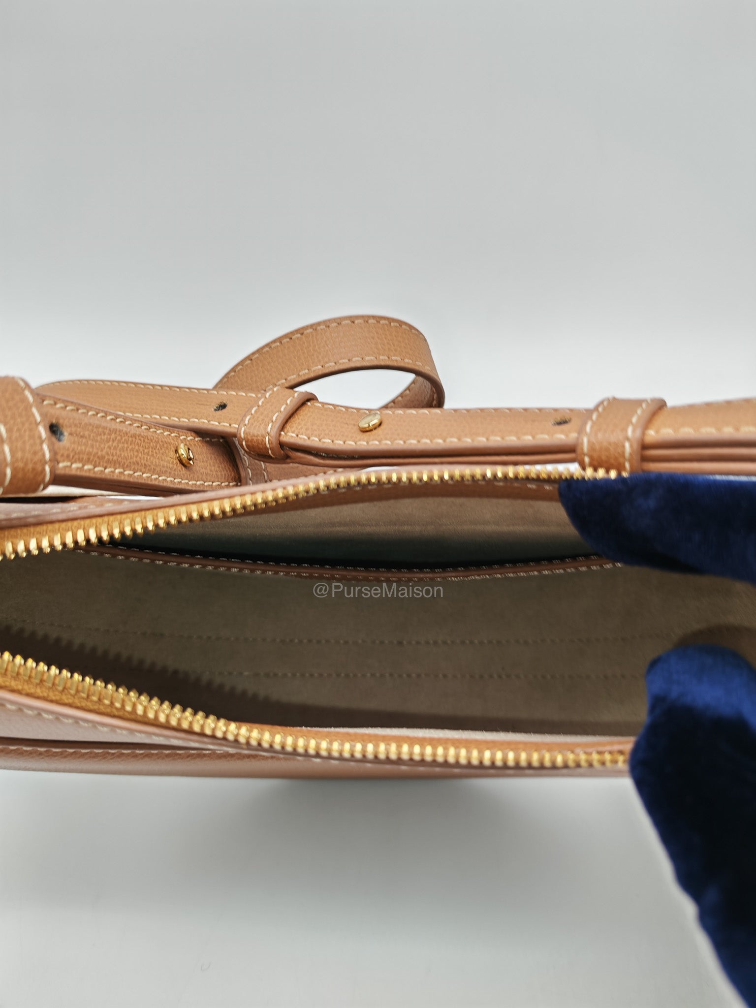 Polene Numero Dix Bag in Camel Grained Leather