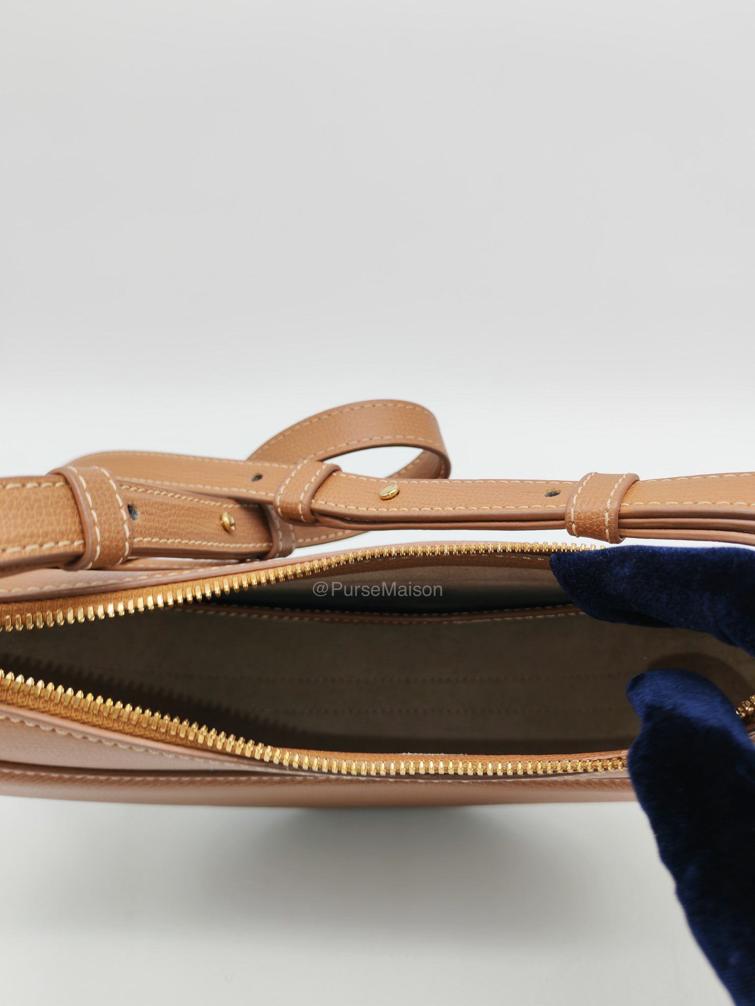 Polene Numero Dix Bag in Camel Grained Leather