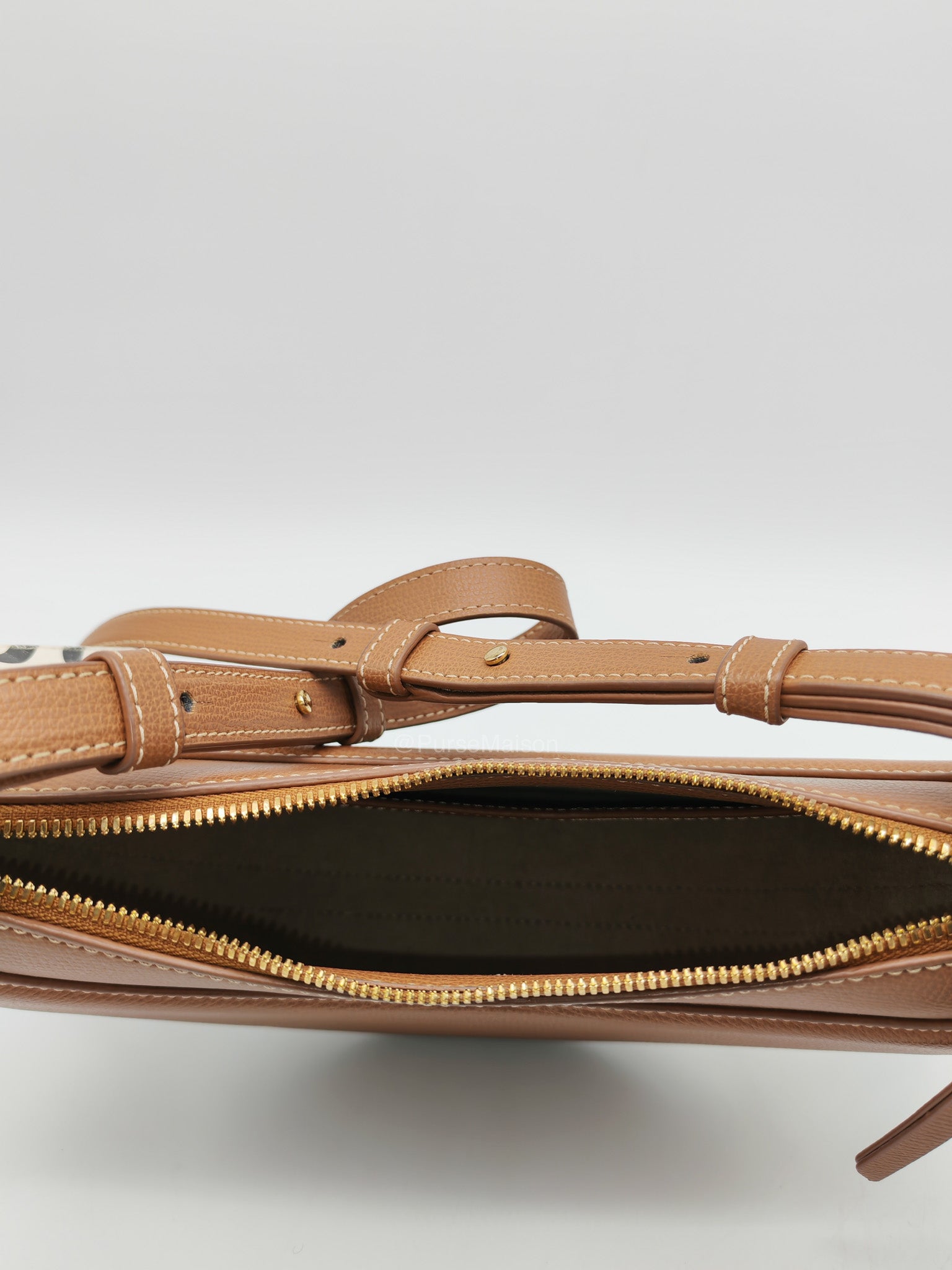 Polene Numero Dix Bag in Camel Grained Leather