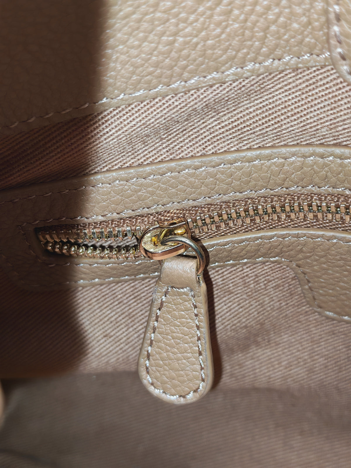 Polene Numero Neuf in Camel Graine Leather