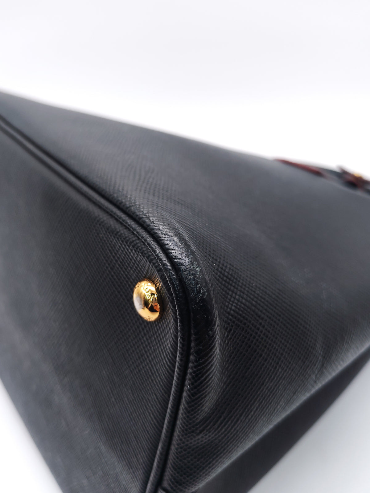 Prada Saffiano Cuir Black Double Bag Medium