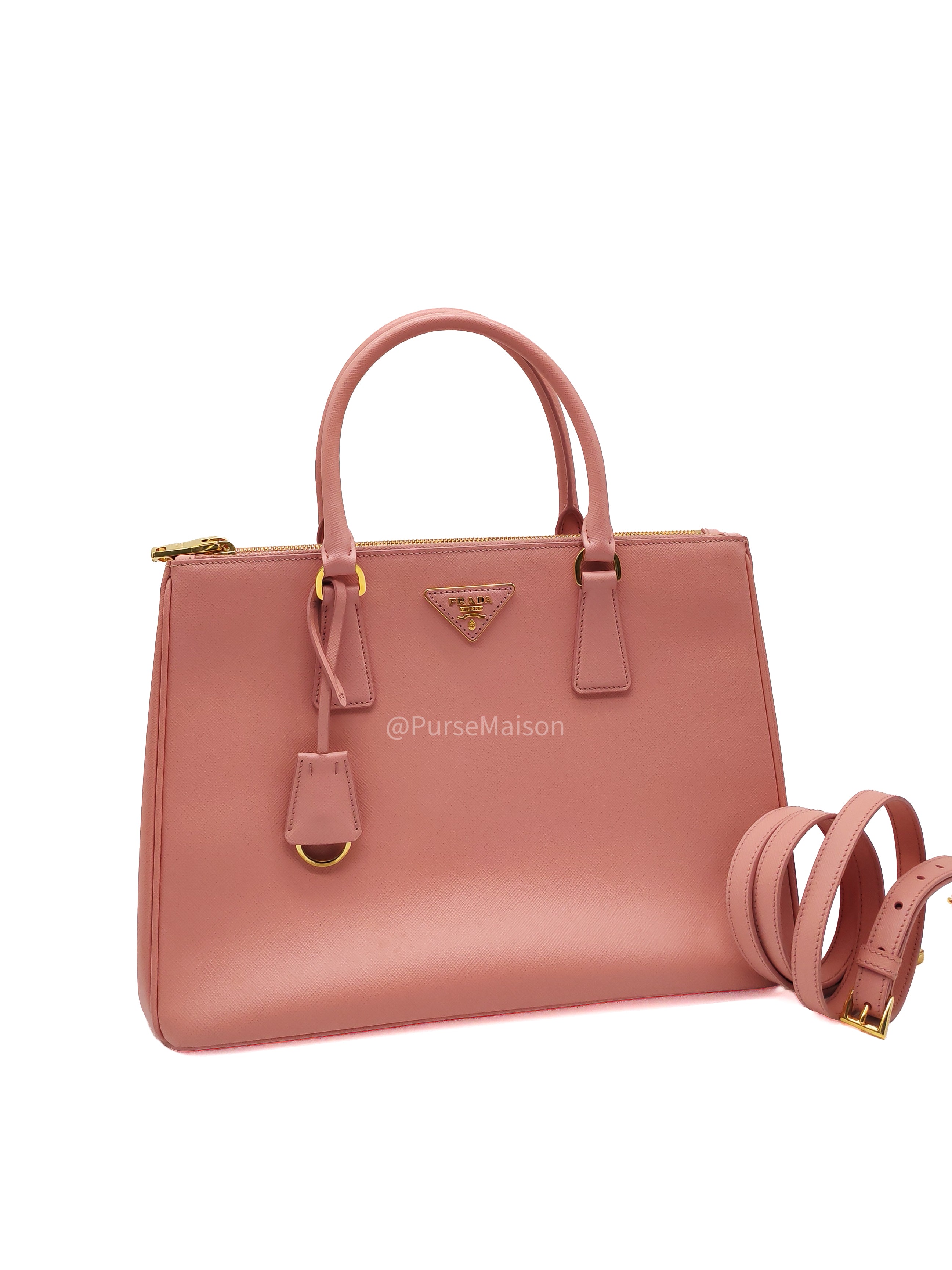 Prada Galleria Saffiano Leather Bag Petalo GHW