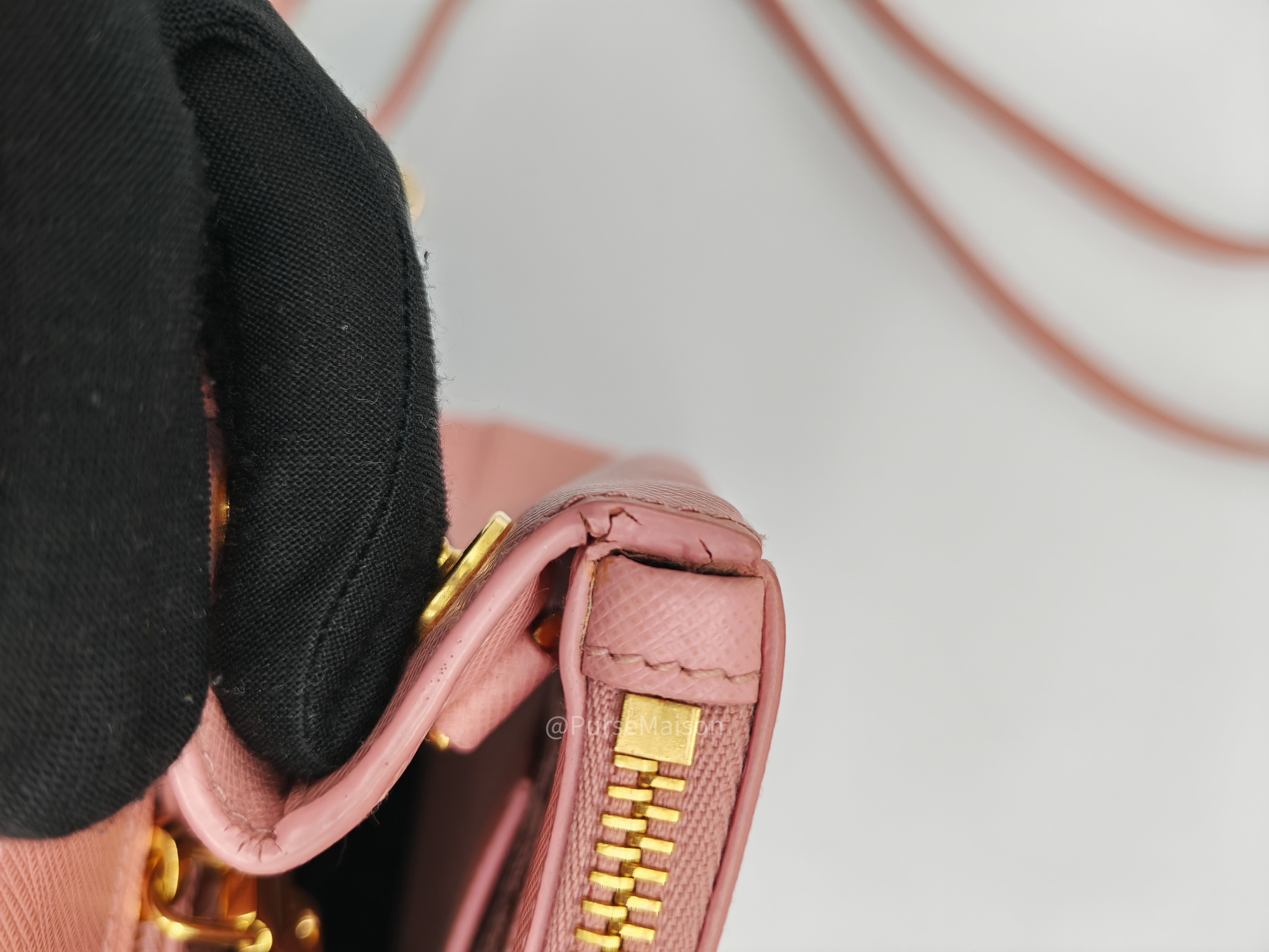 Prada Galleria Saffiano Leather Bag Petalo GHW