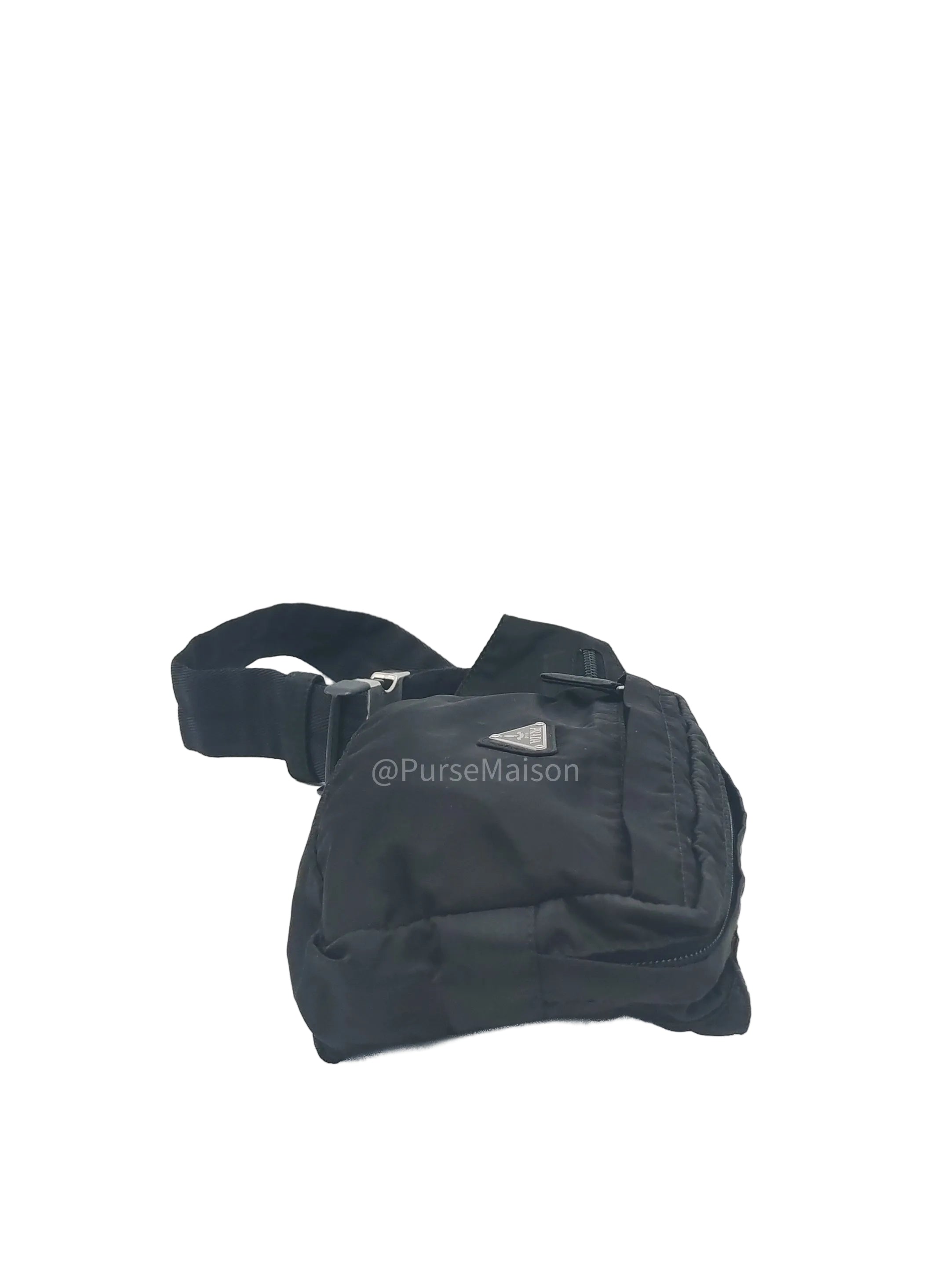 Prada Tessuto nylon Multi-Pocket Belt Bag in Triangle Logo Plaque