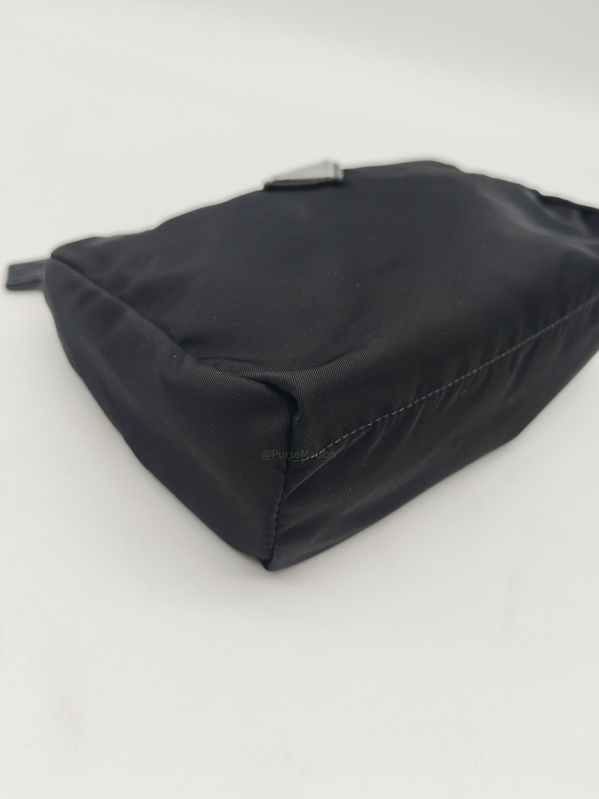 Prada Nylon Cosmetic Pouch in Black Nylon Canvas